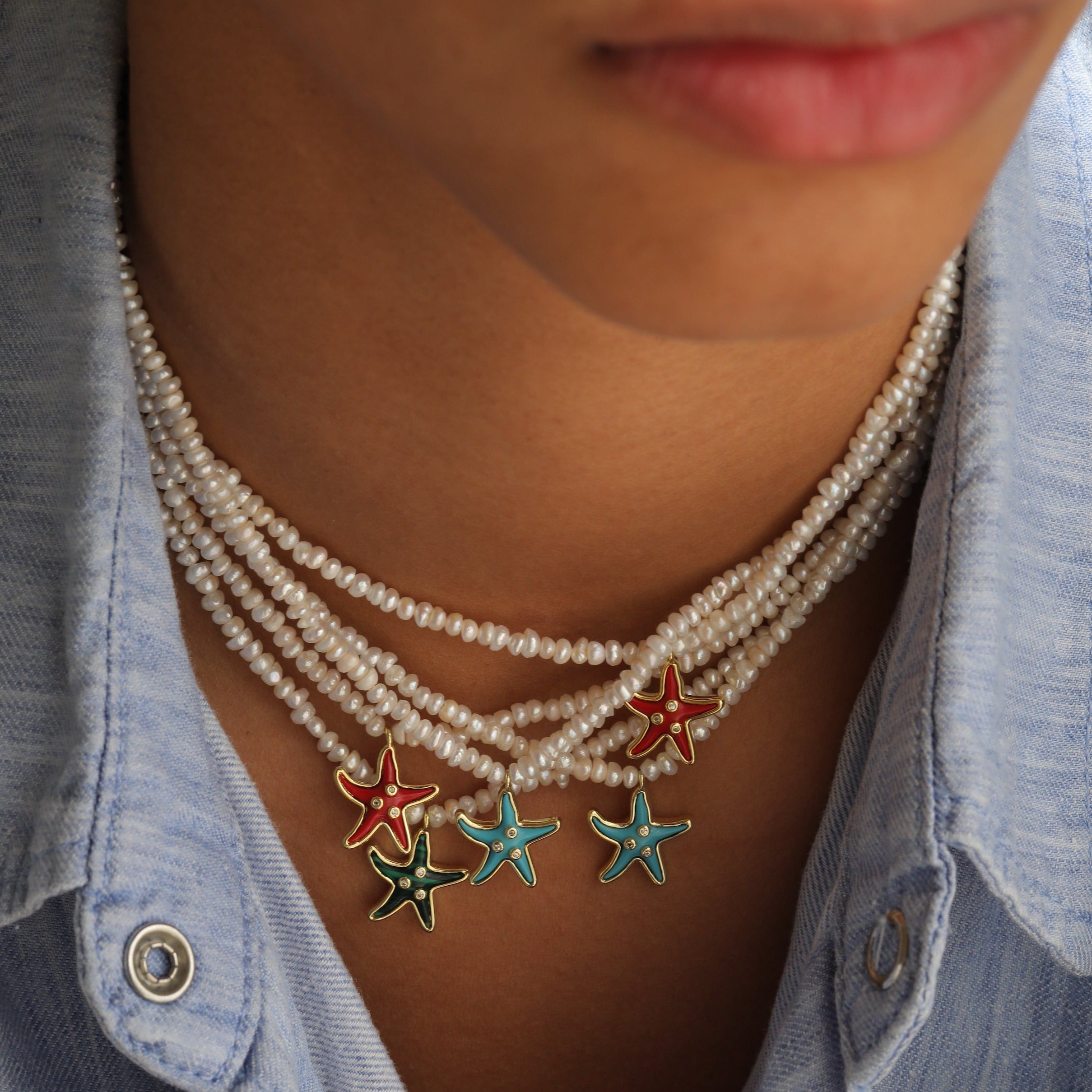 Starfish Pearl Necklace