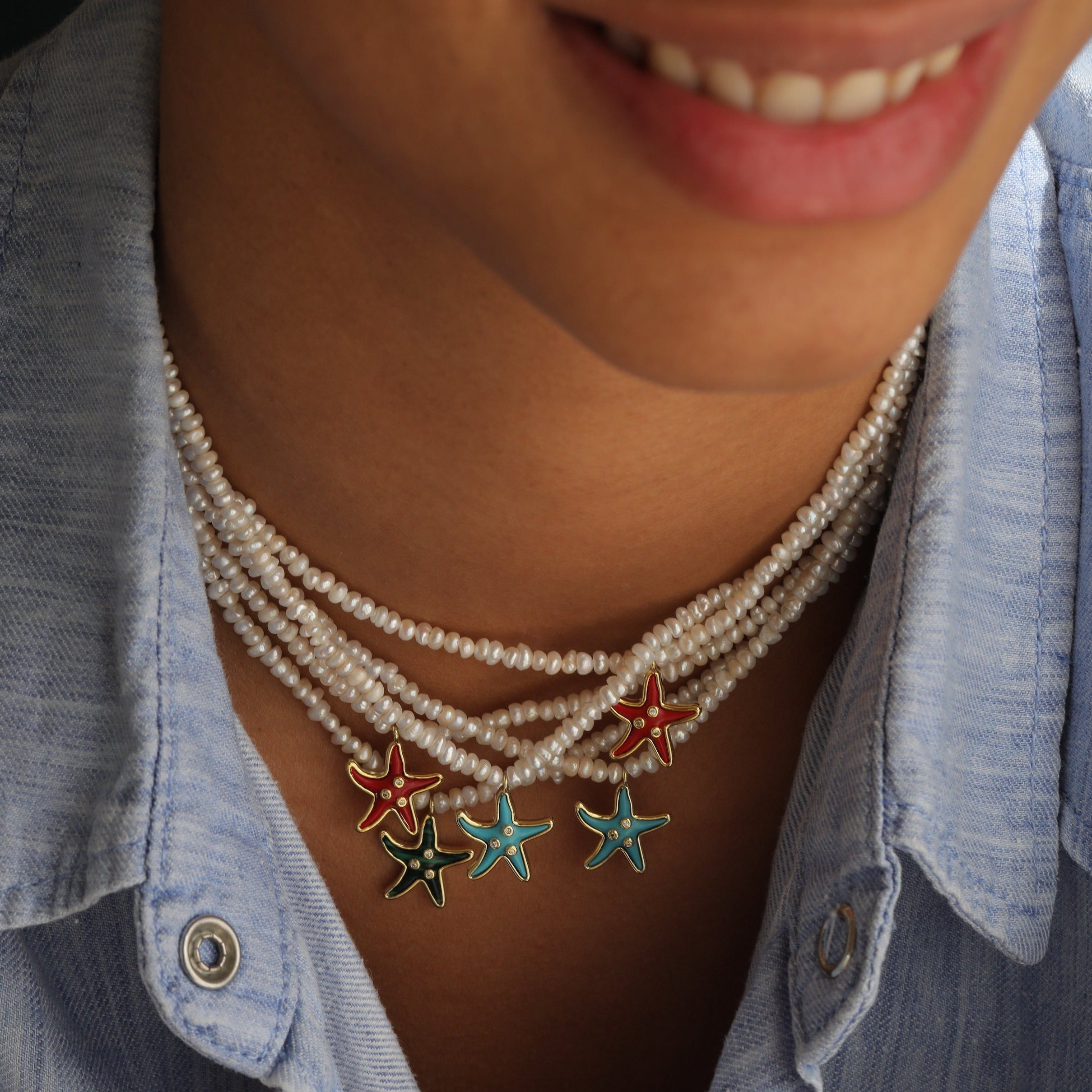 Starfish Pearl Necklace