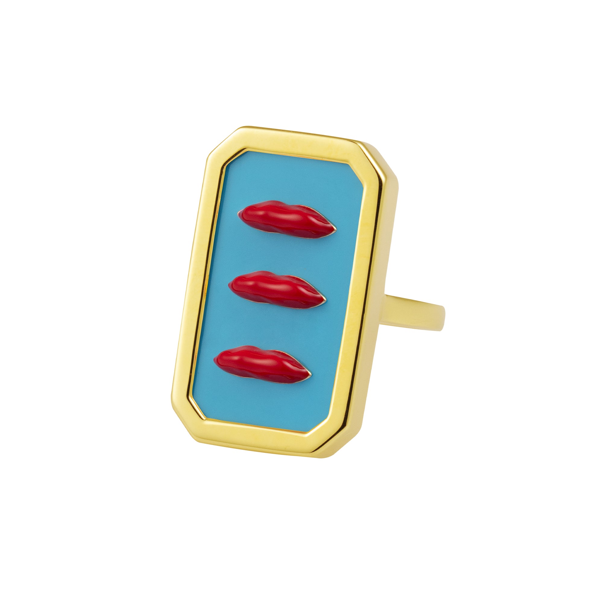 Turquoise Lips Ring