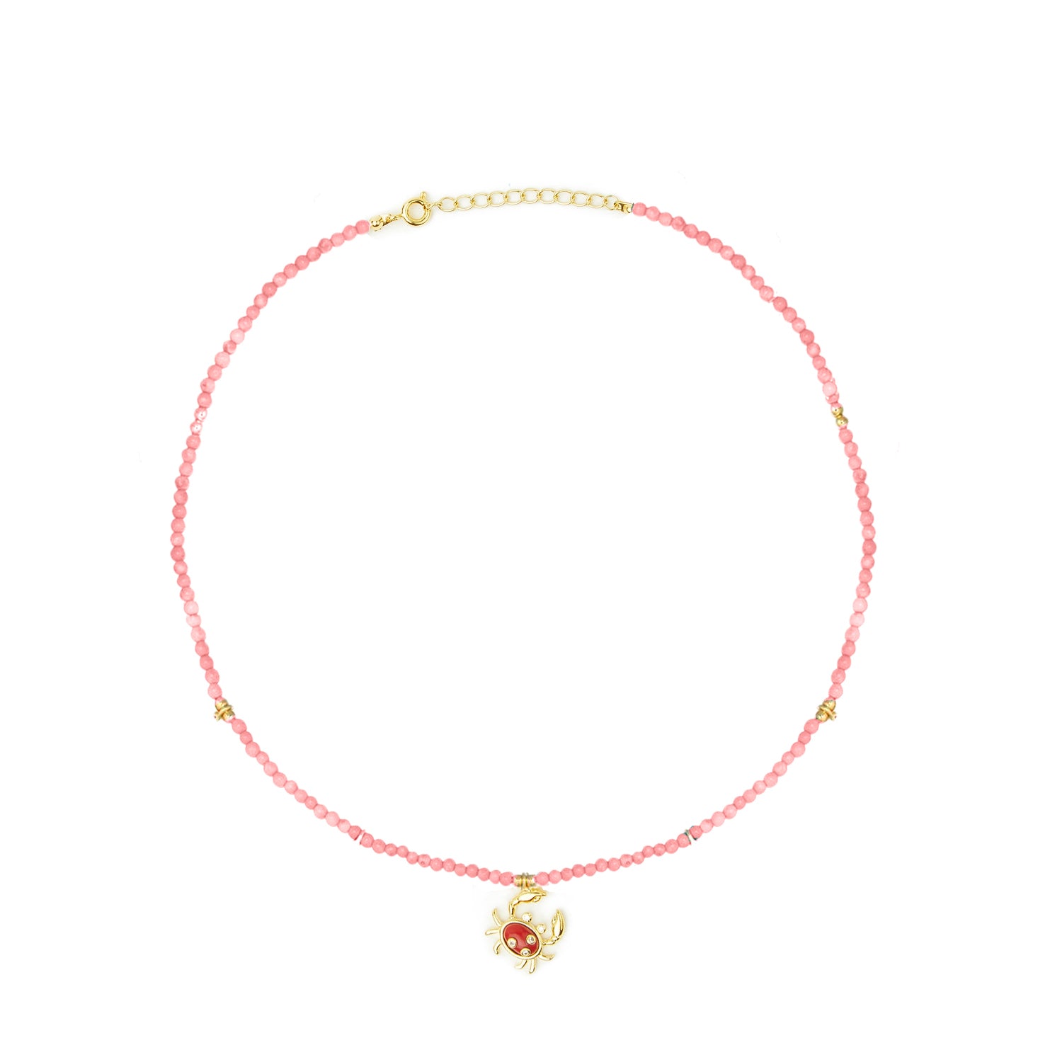 Coral Necklace With Crab