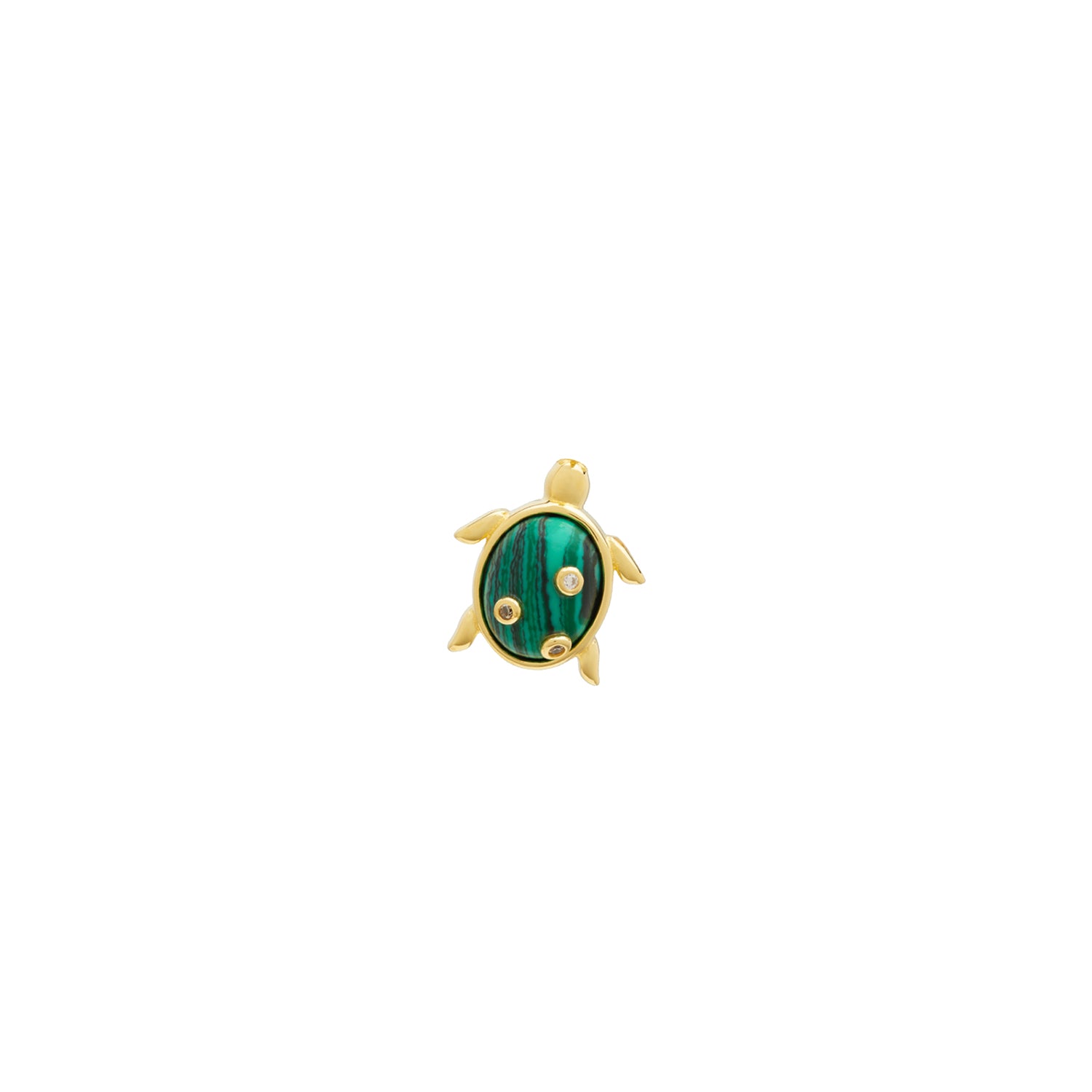 Malachite Turtle Stud Earrings