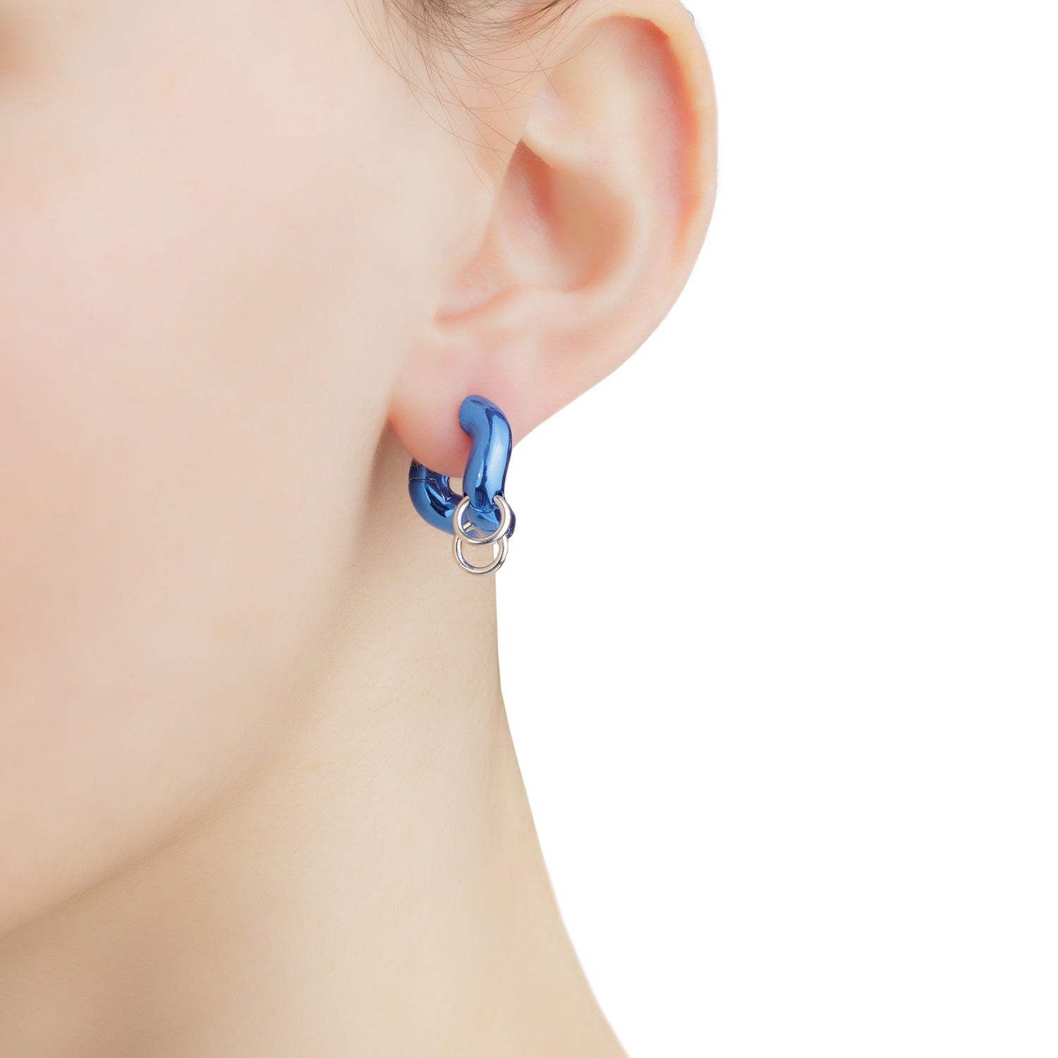 Blue Pierced Earrings