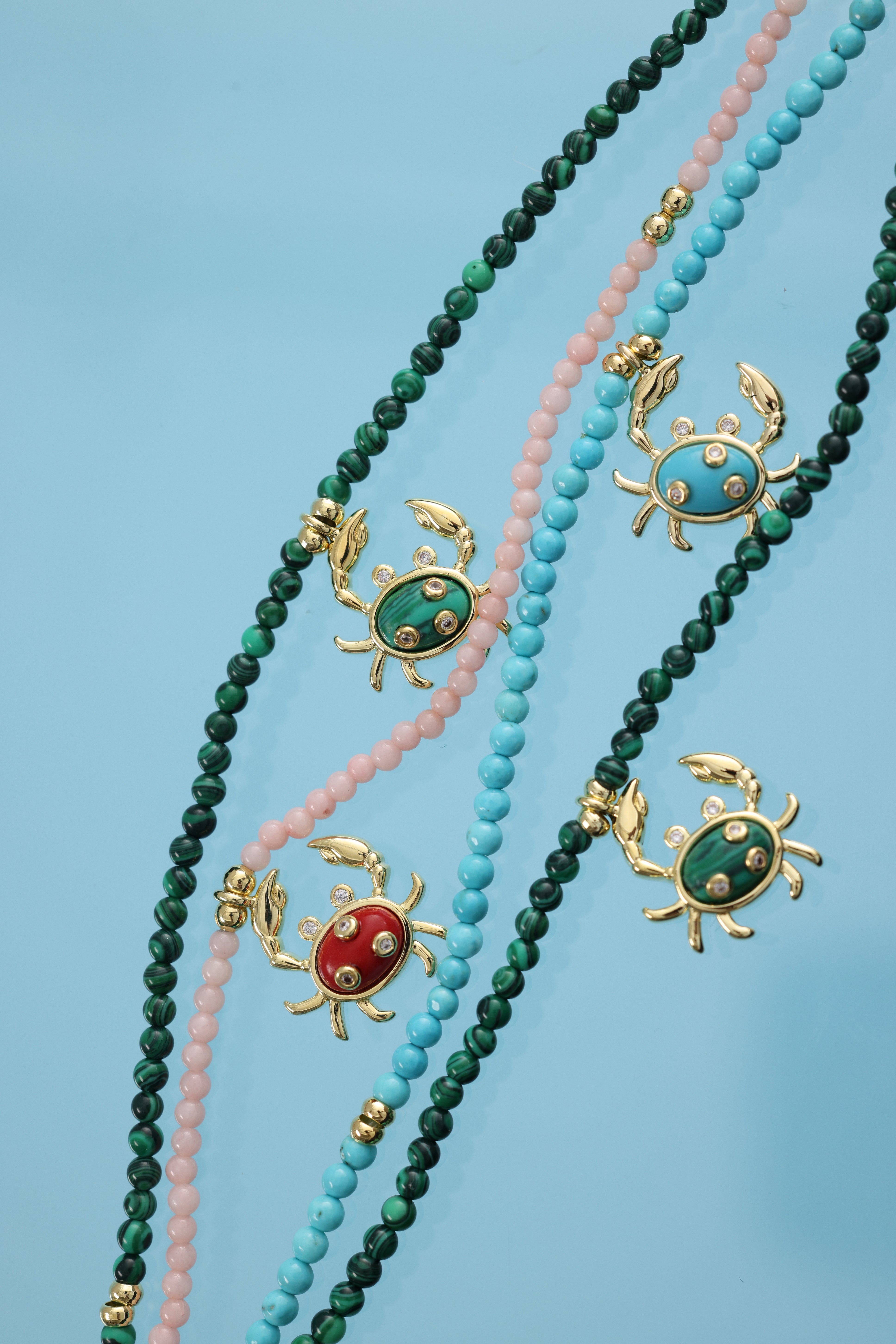 Turquoise Necklace With Crab