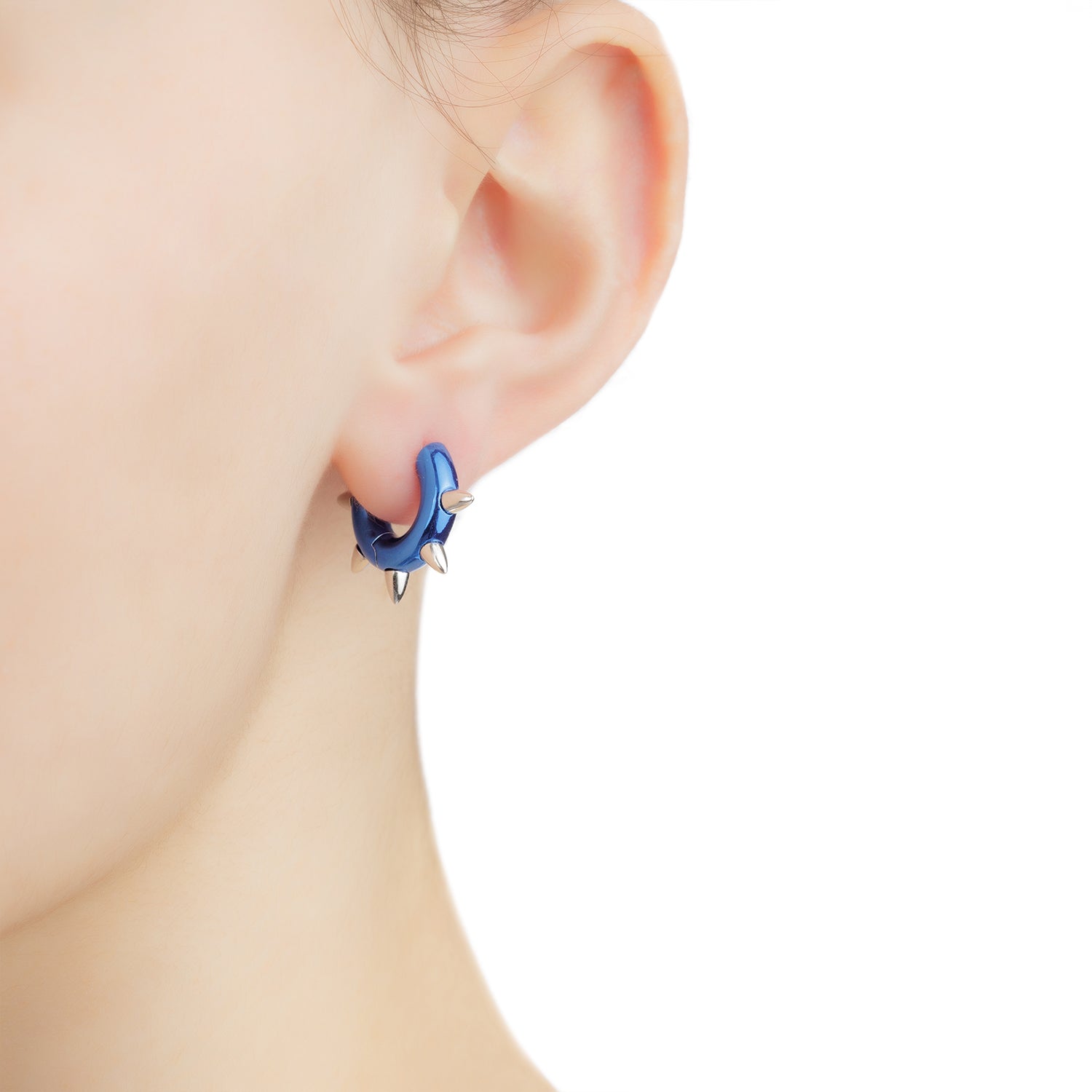 Single Hoop Earring with Spikes