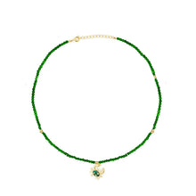 Load image into Gallery viewer, Malachite Necklace With Crab
