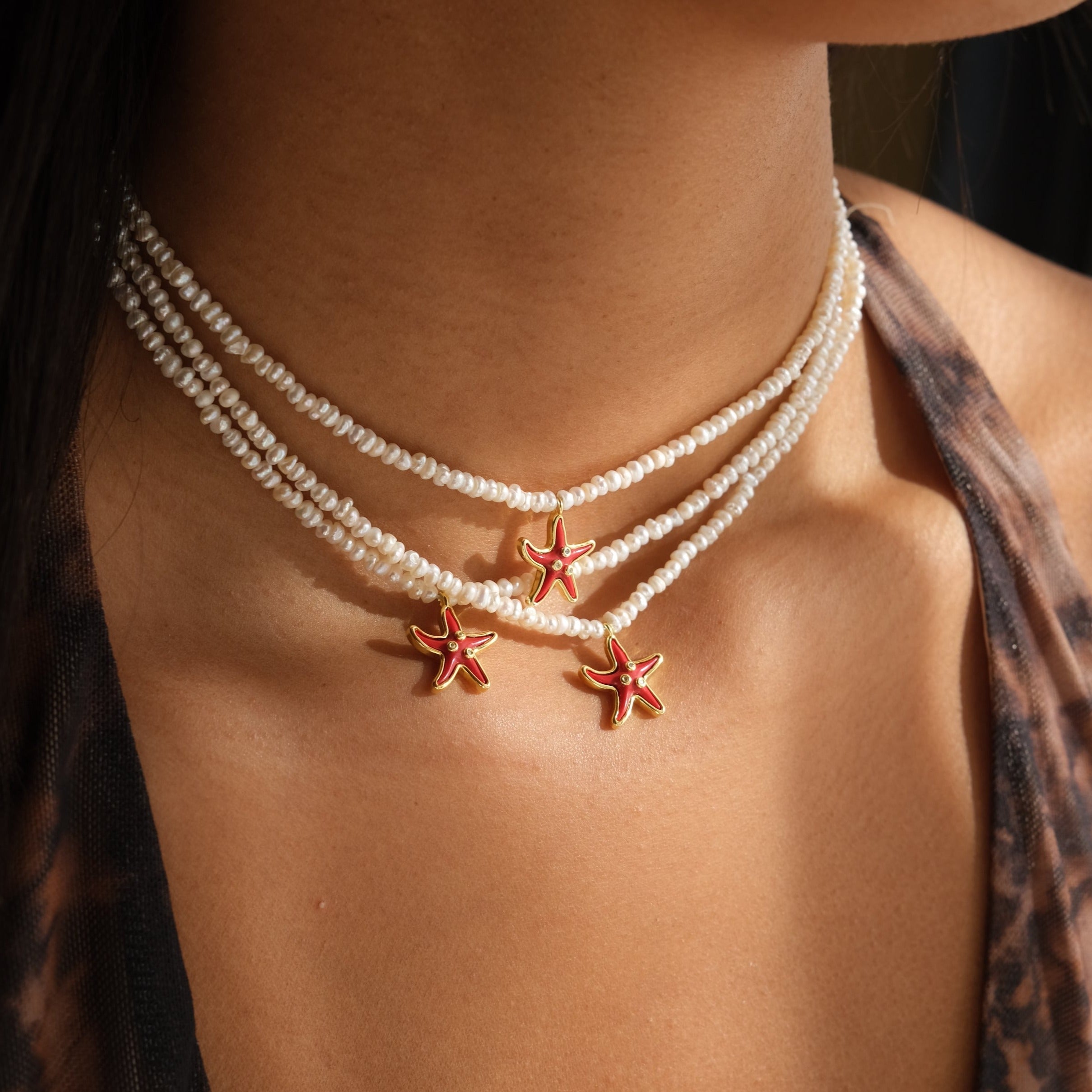 Starfish Pearl Necklace