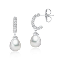 Load image into Gallery viewer, Crystal Pearl Earrings
