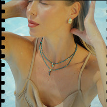 Load image into Gallery viewer, Malachite Necklace With Fang Charm
