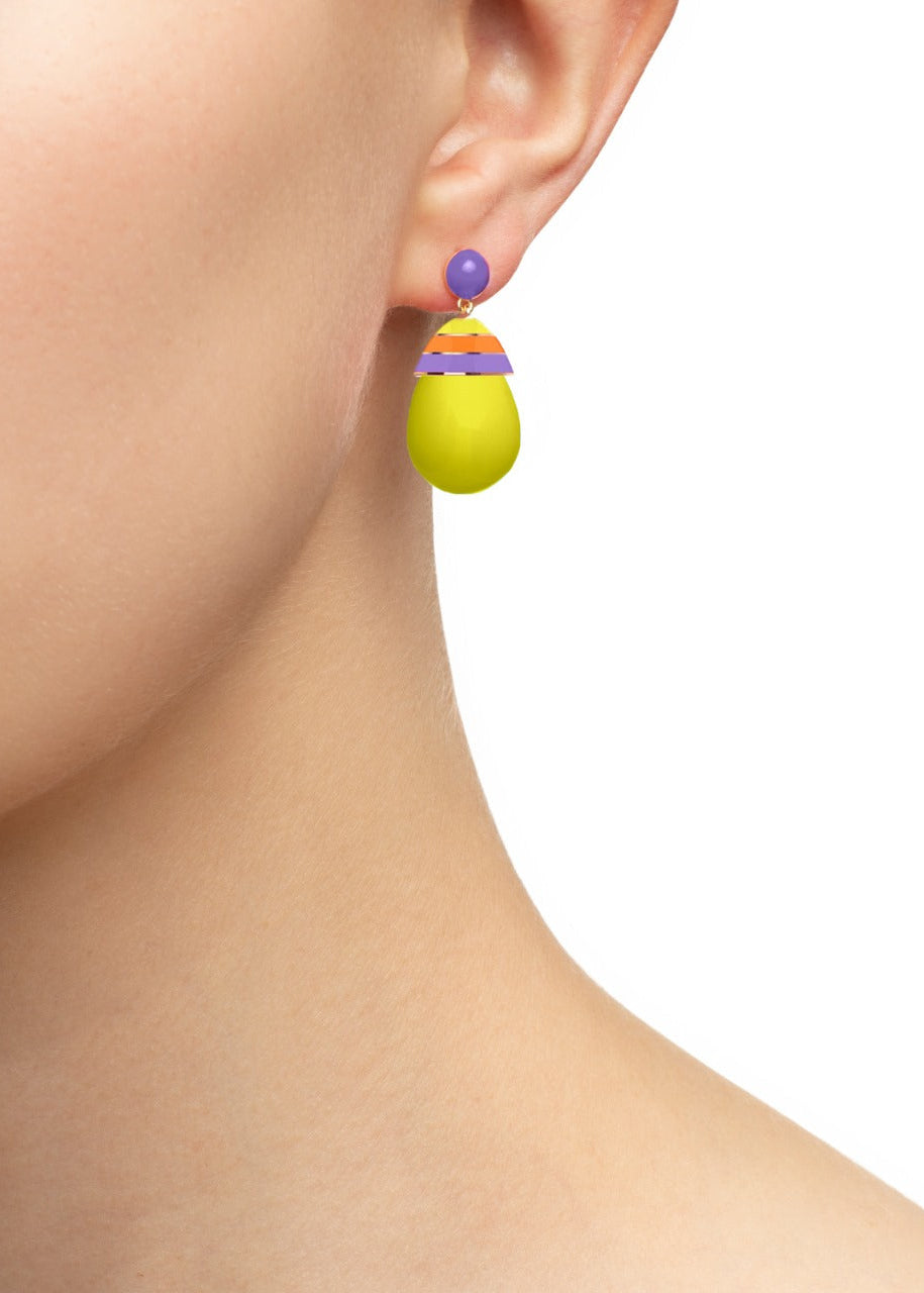 'Lemon Lavender' Gelato Drop Earrings