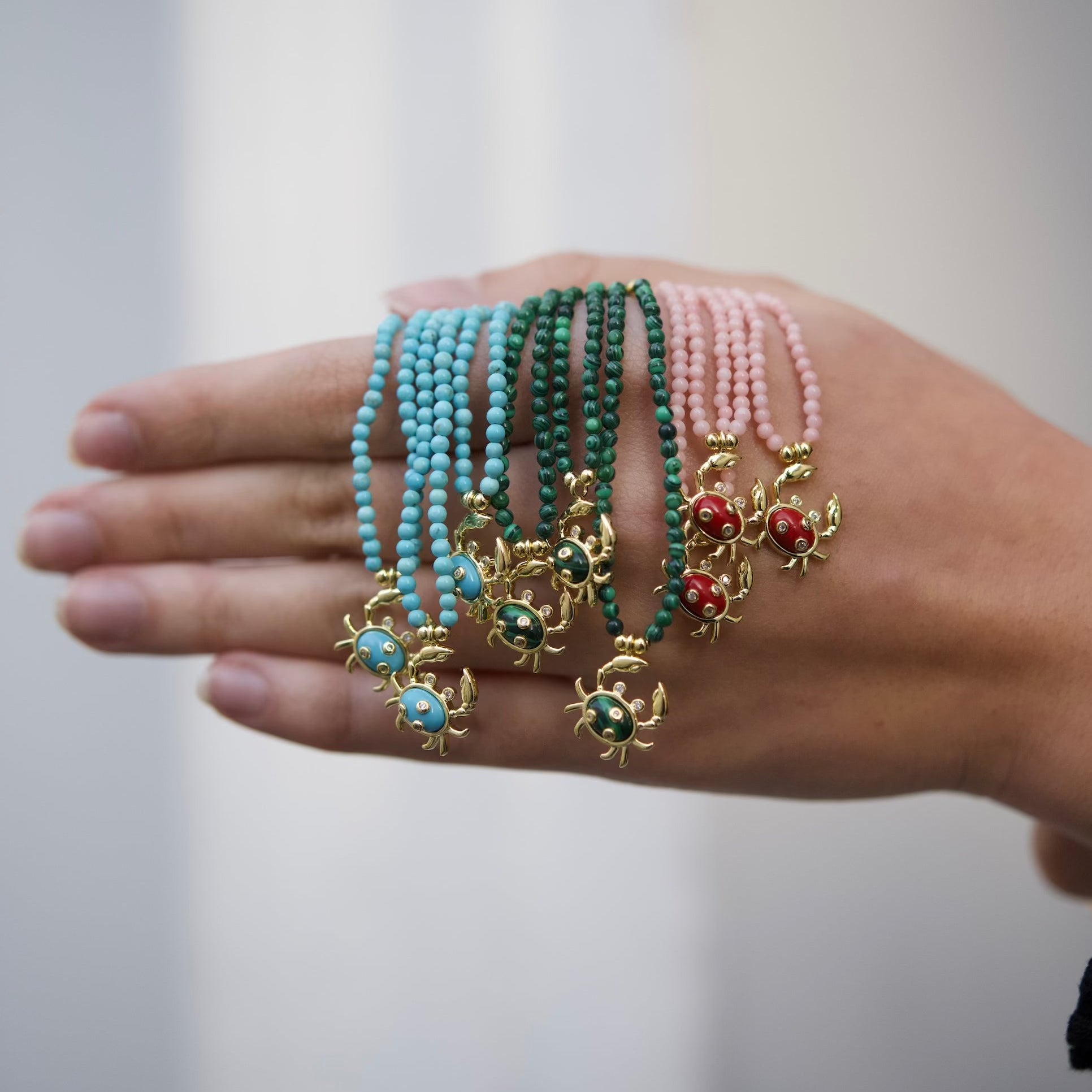 Turquoise Necklace With Crab