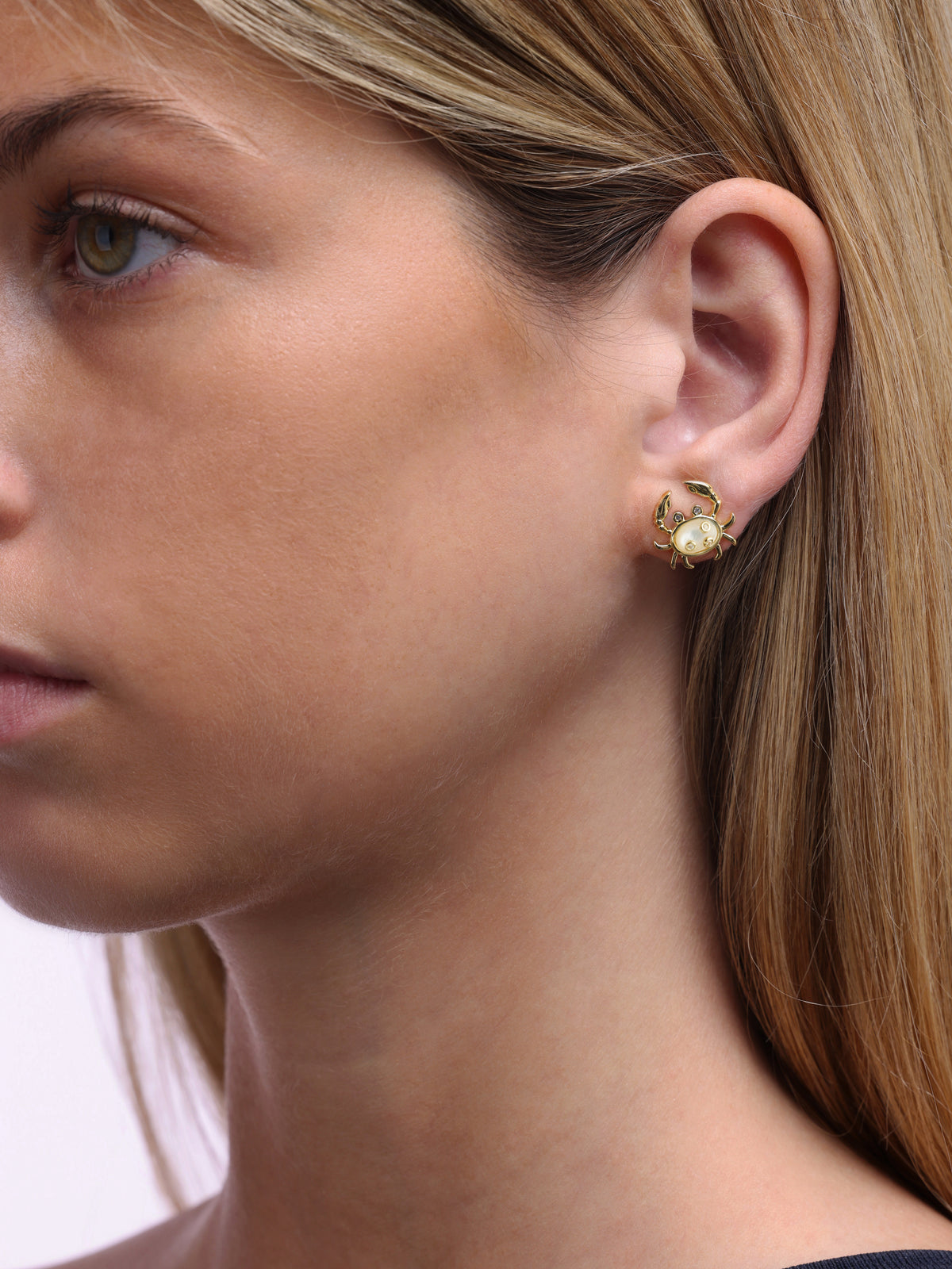 MOP Crab Stud Earrings
