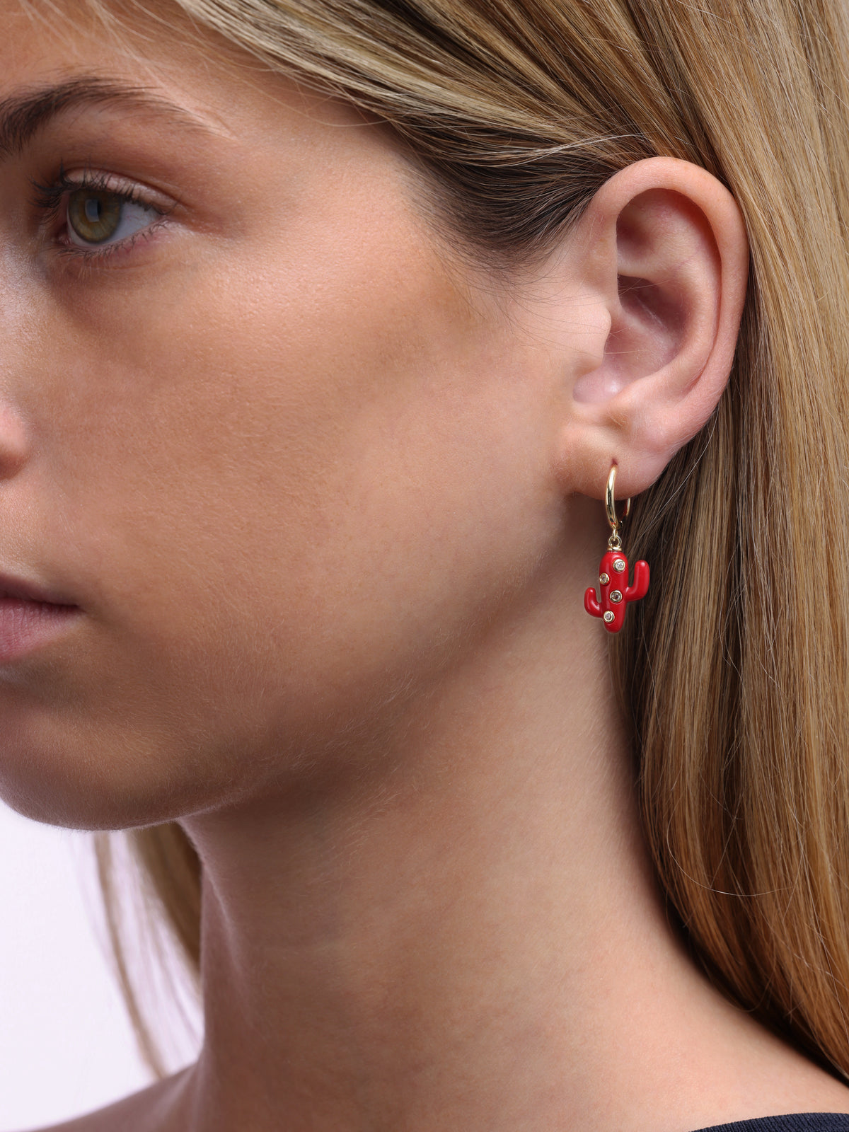 Single Mini Cactus Earring