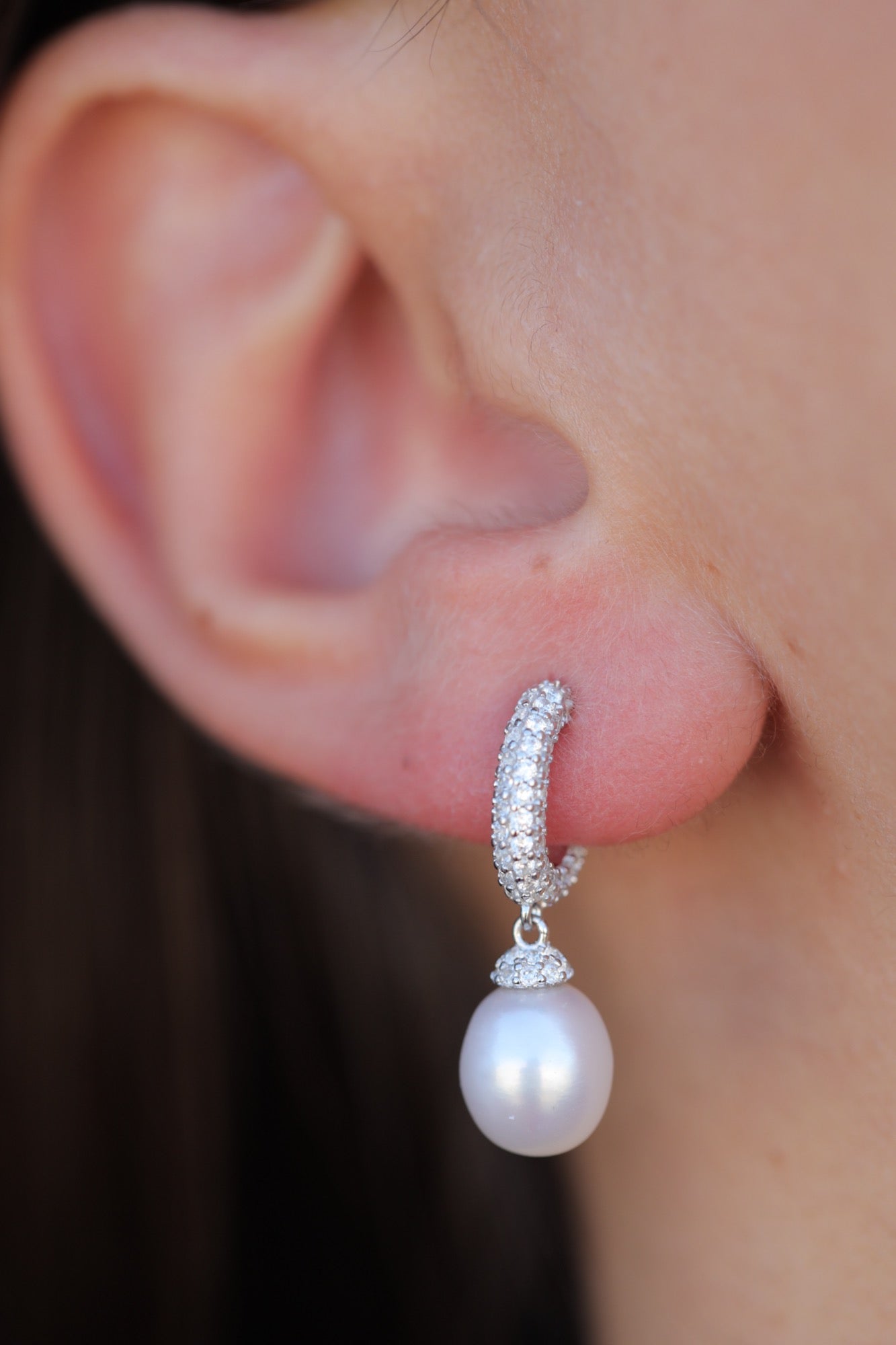 Crystal Pearl Earrings