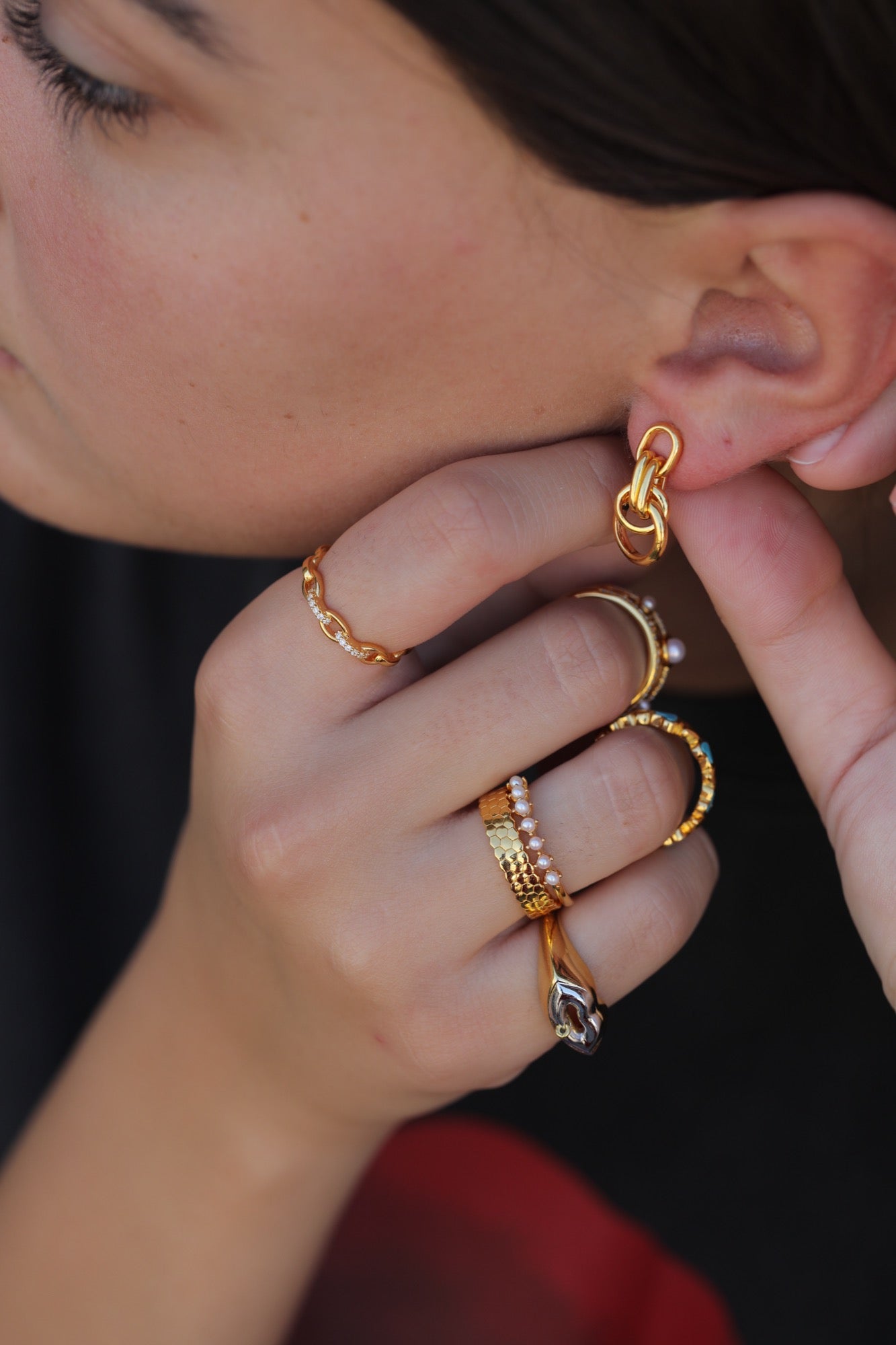 Mini Golden Loop Earrings