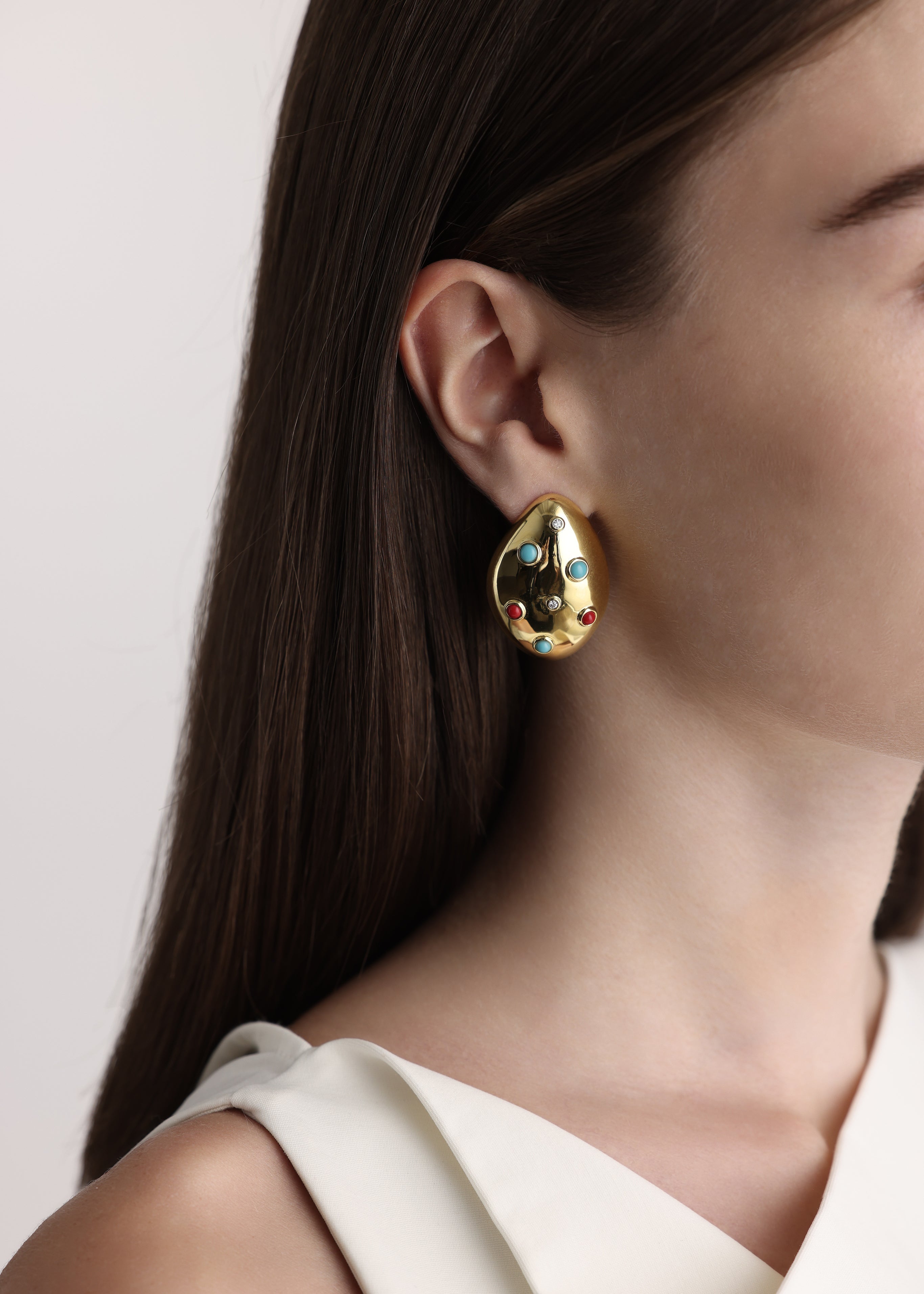 Radiant Drop Shape Earrings