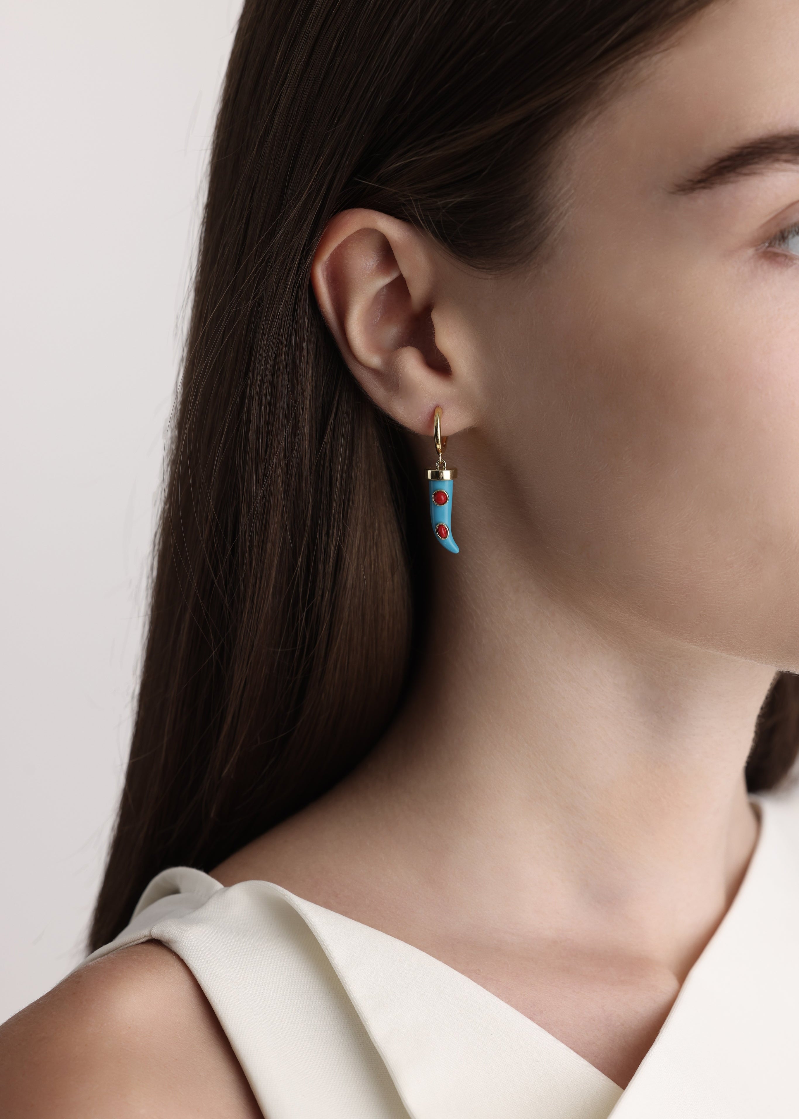 Single Fang Charm Earring