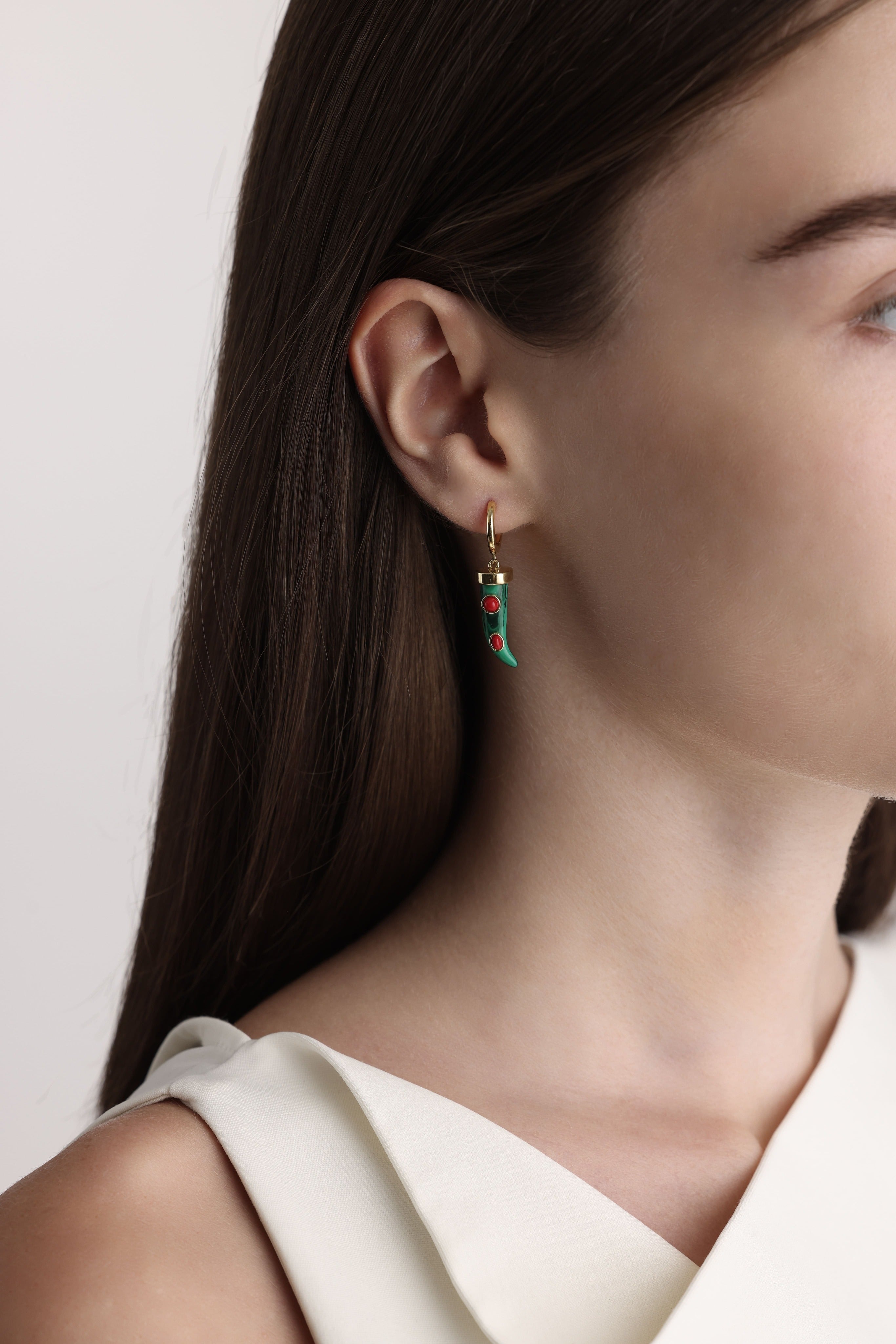 Single Fang Charm Earring