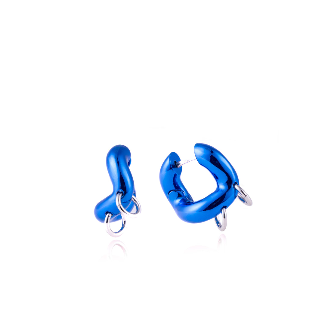 Blue Pierced Earrings