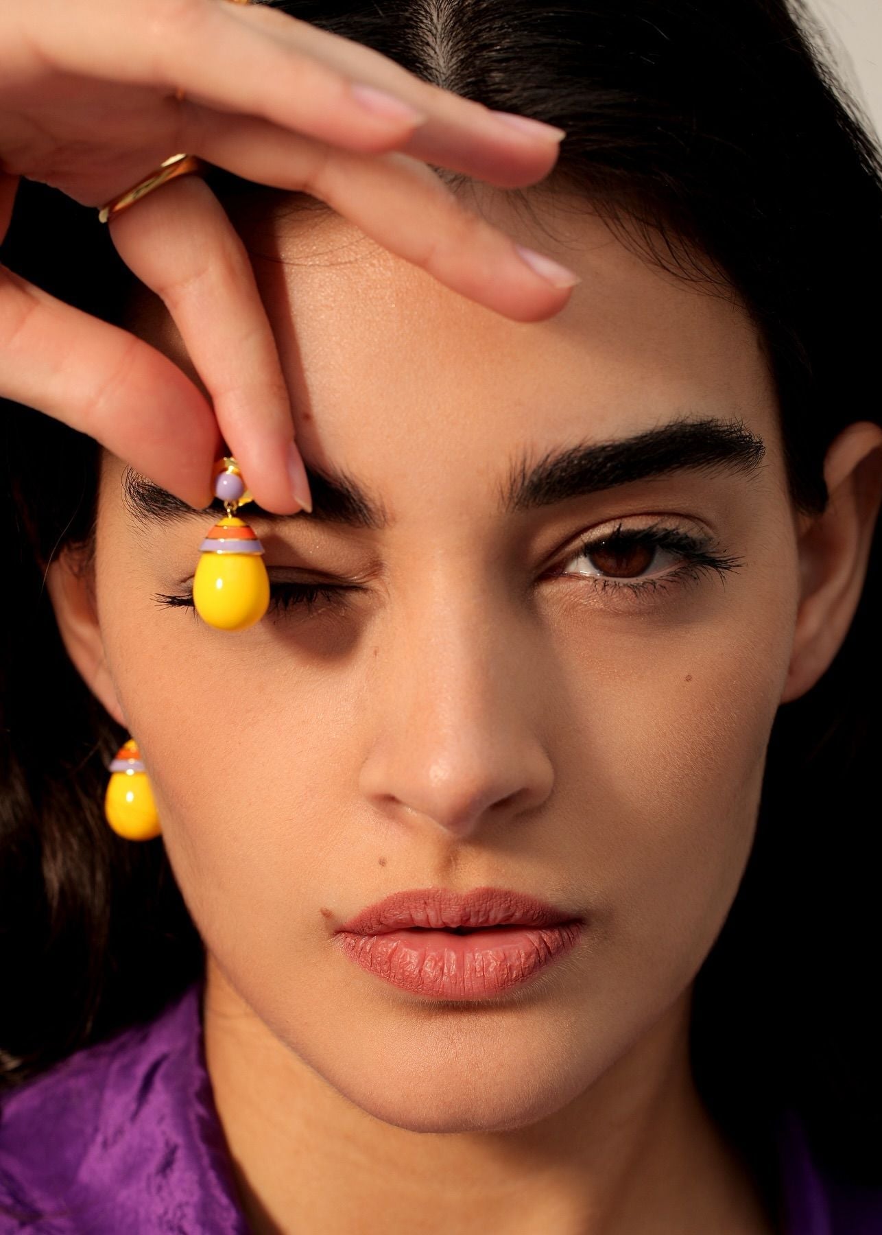 'Lemon Lavender' Gelato Drop Earrings