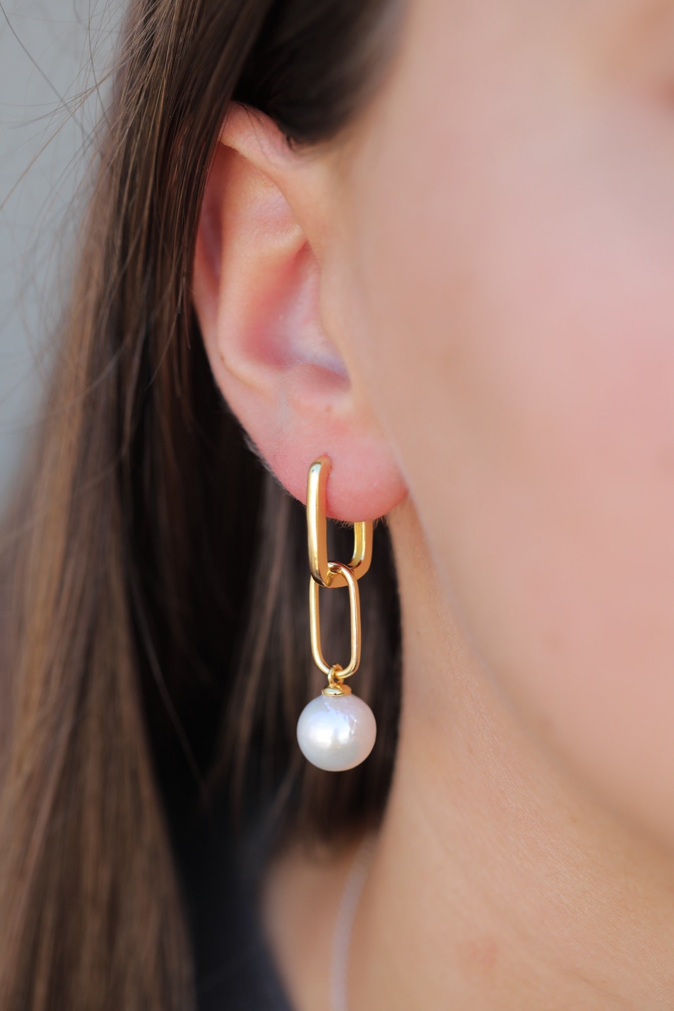 Pearl Link Earrings