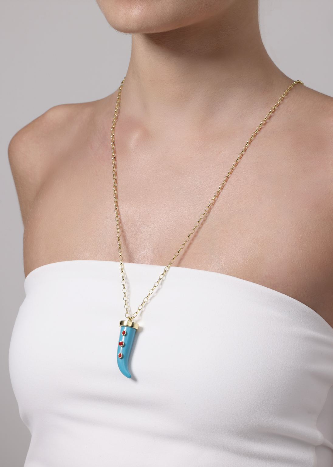 Turquoise Fang Necklace