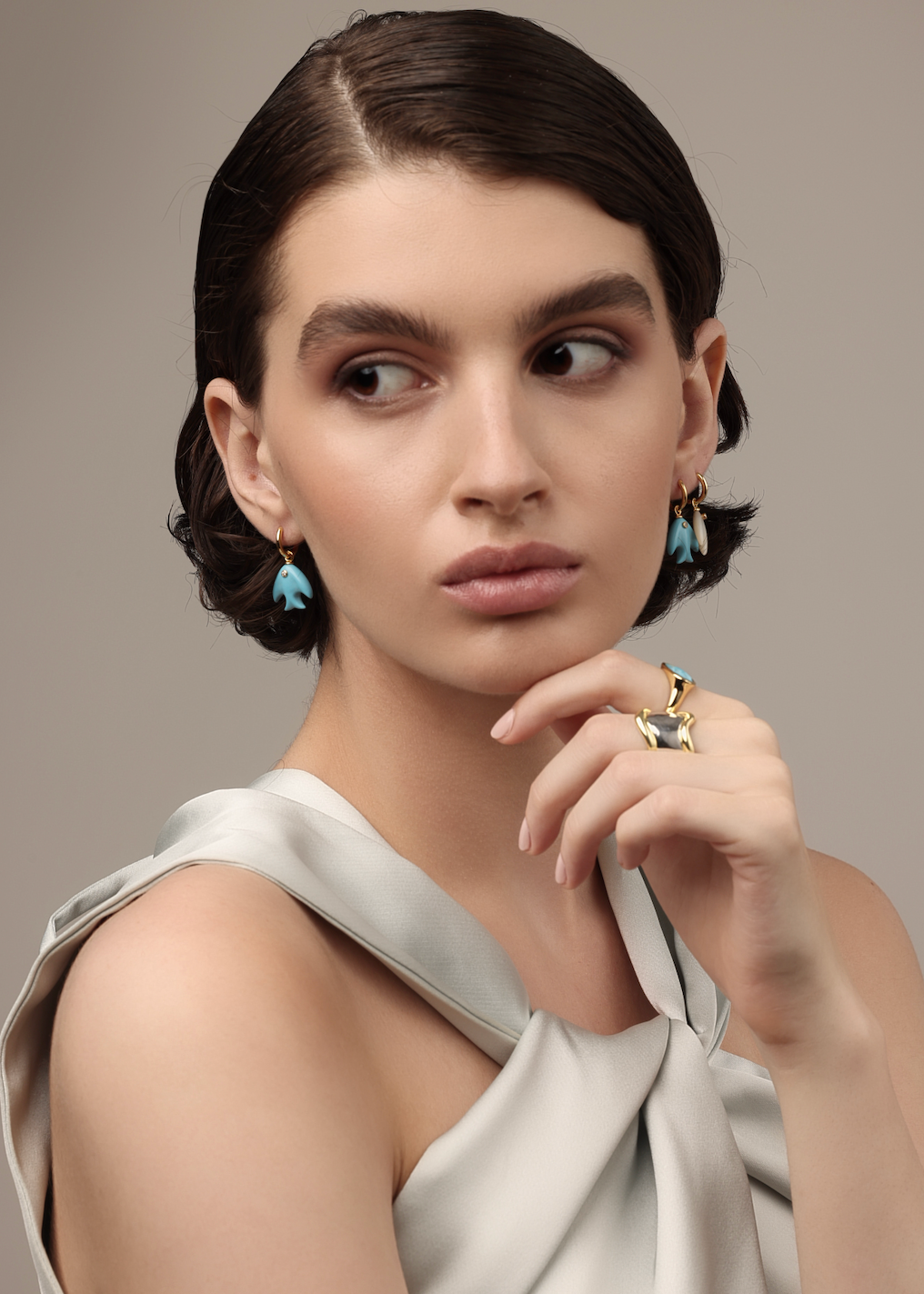 Single Turquoise Seaside Earring