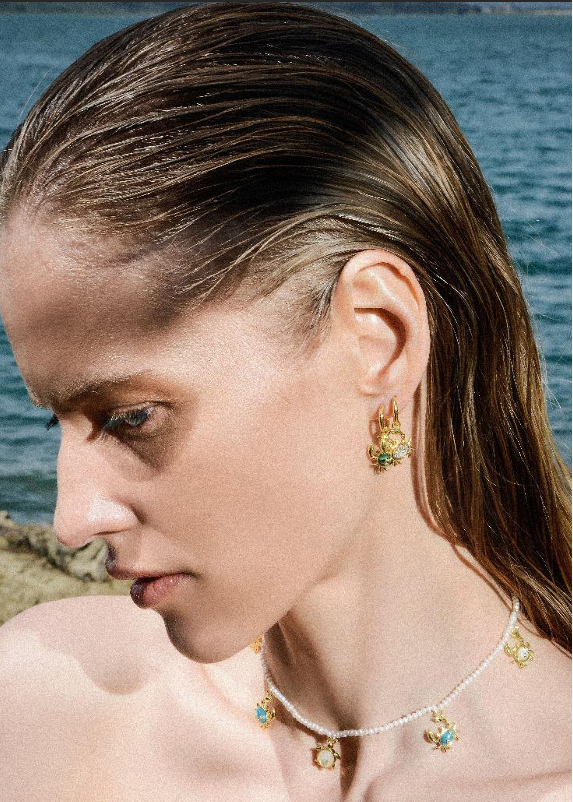 Single Shiny Crab Earring