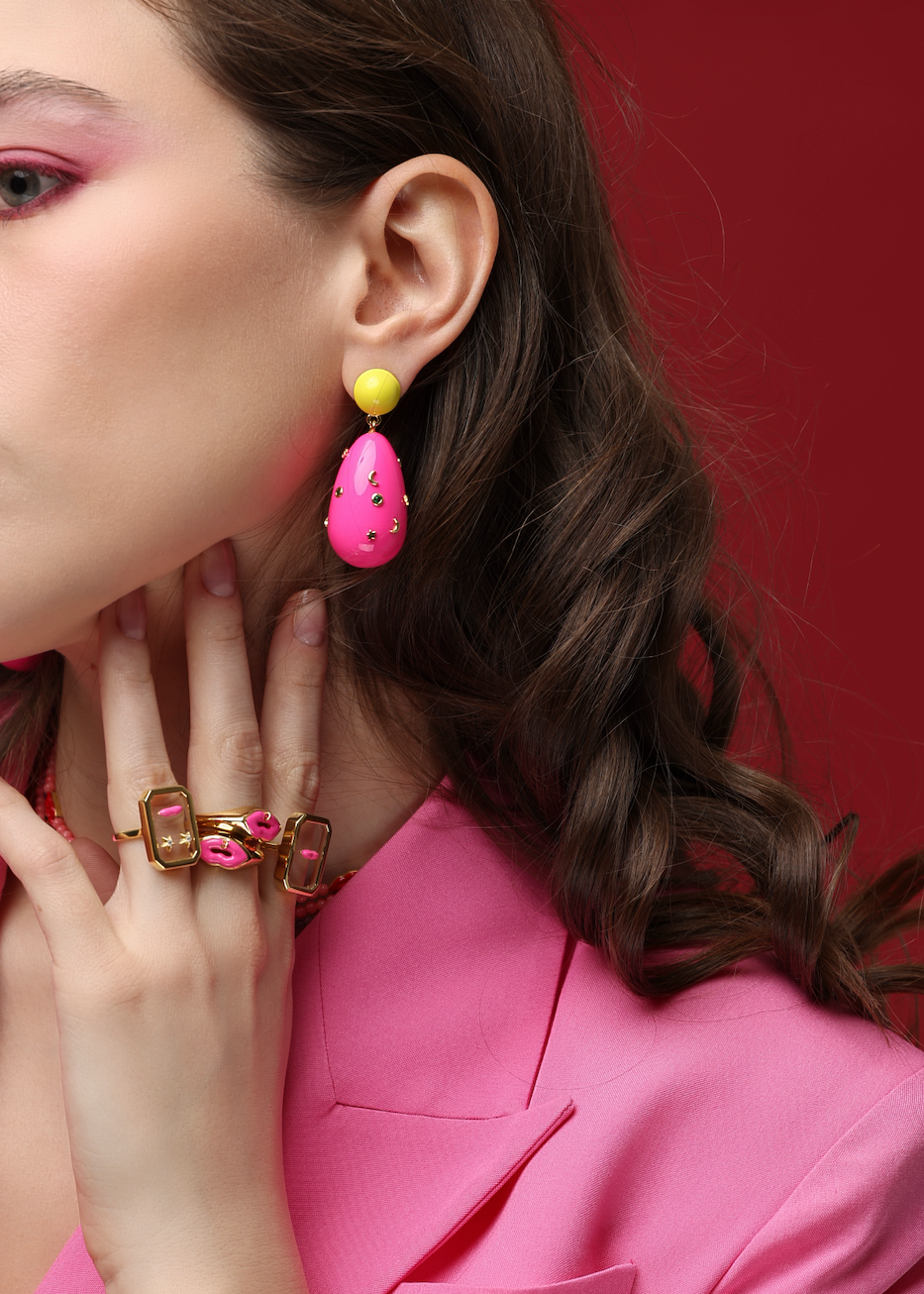 Large Galaxy Drop Earrings