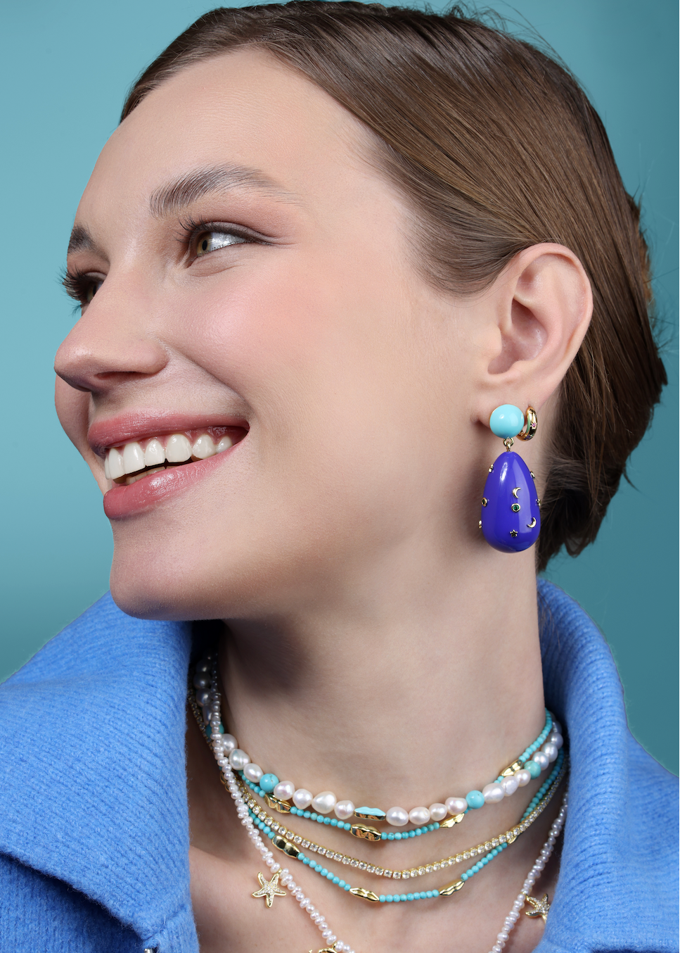 Large Galaxy Drop Earrings