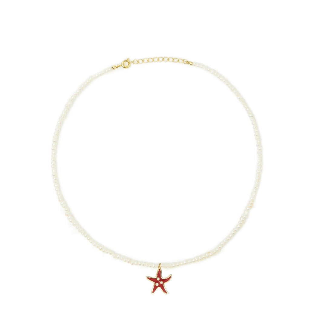 Star Fish Pearl Necklace