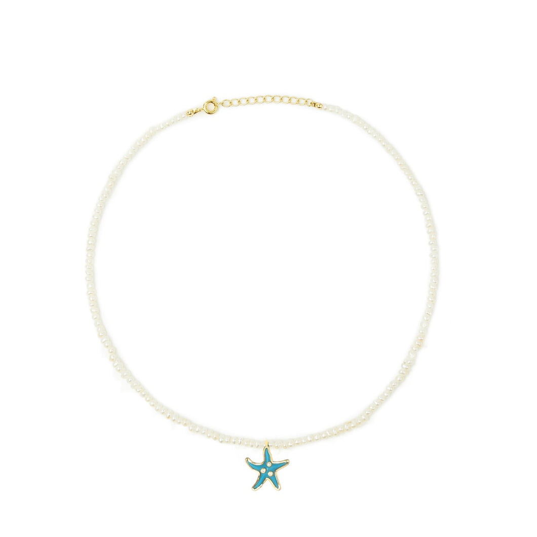 Star Fish Pearl Necklace