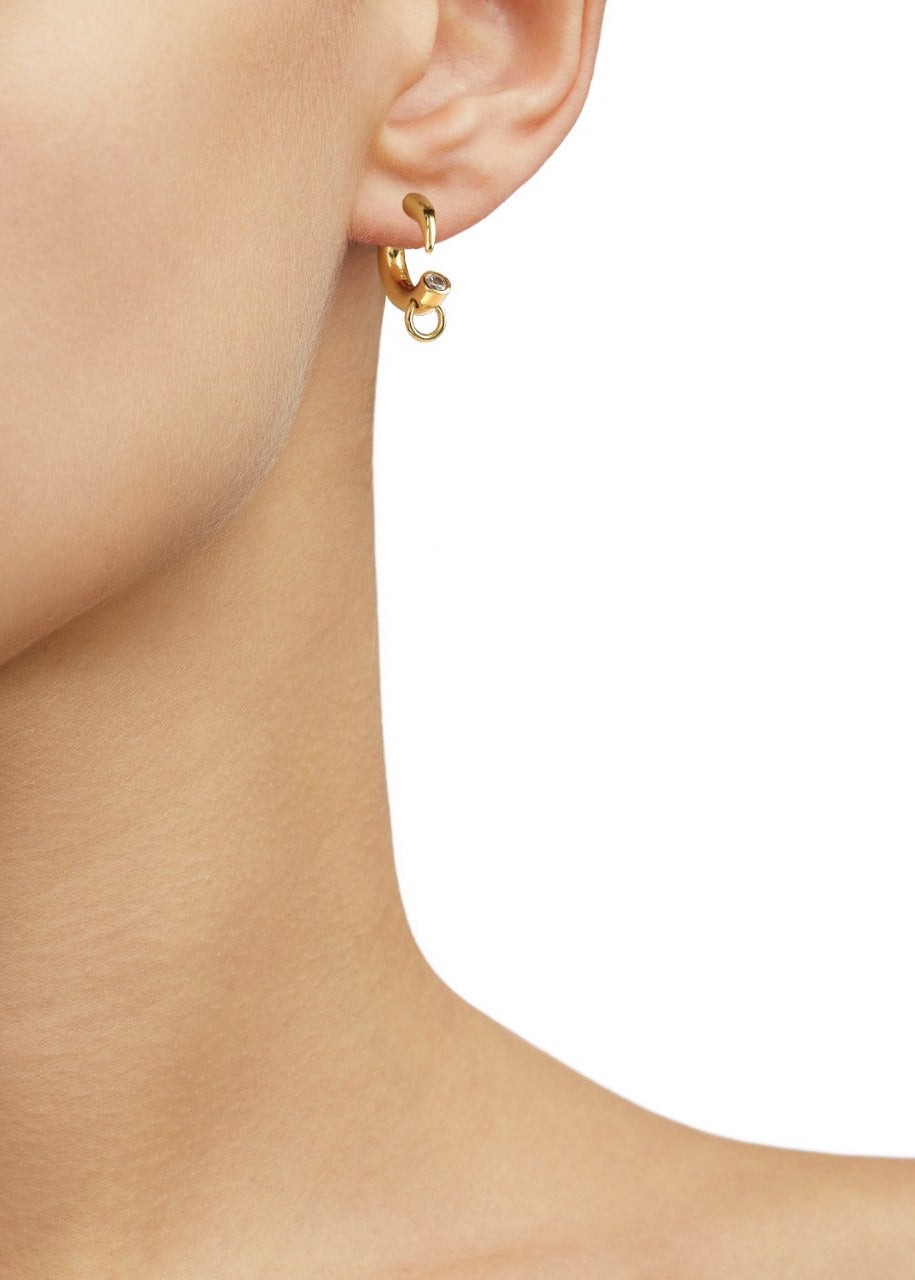 Fang Earrings With SW Crystals