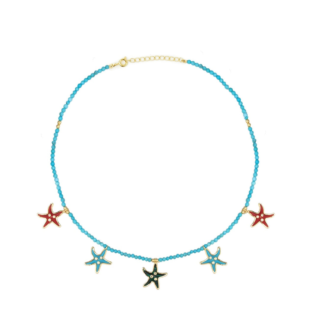 Star Fish Turquoise Necklace
