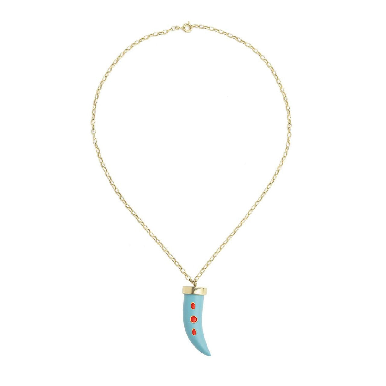 Turquoise Fang Necklace