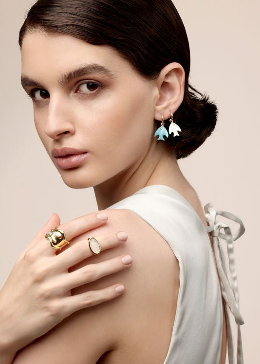 Single Turquoise Seaside Earring