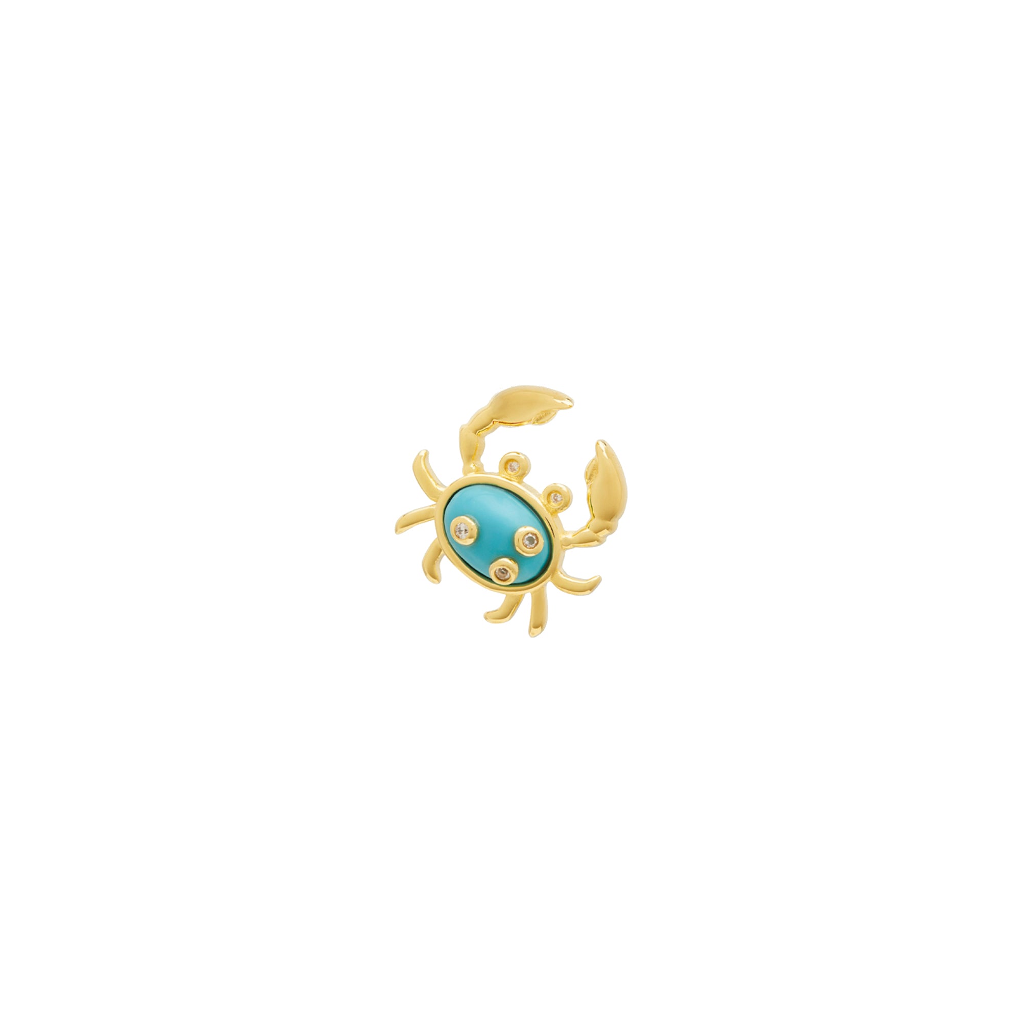 Turquoise Crab Stud Earrings