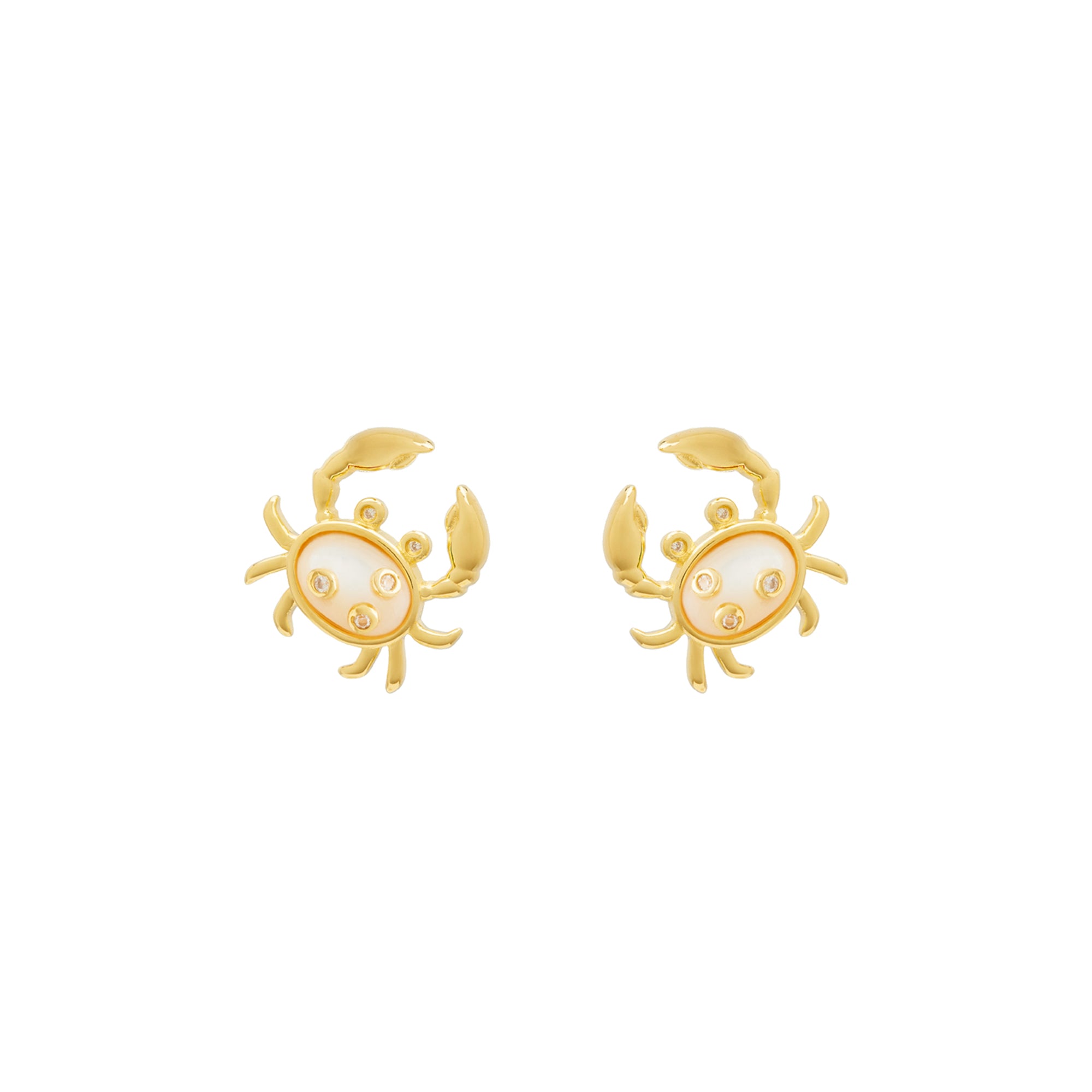 MOP Crab Stud Earrings