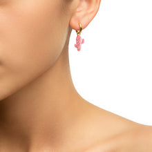 Load image into Gallery viewer, Mini Pink Cactus Earrings
