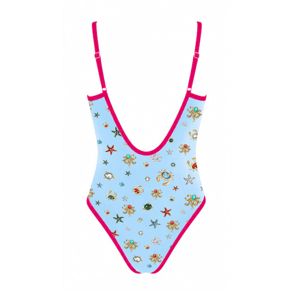 Miami One-piece in Pink Lagoon