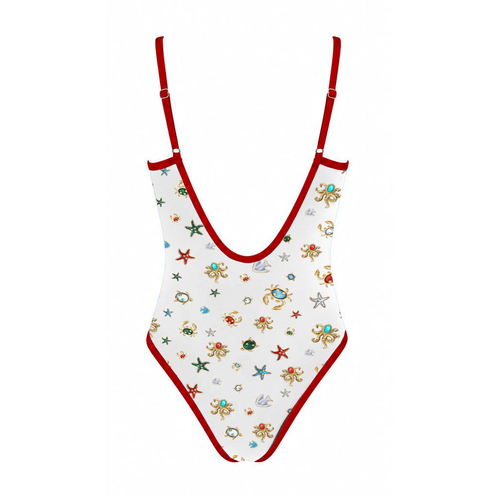 Positano One-piece in Red Reef