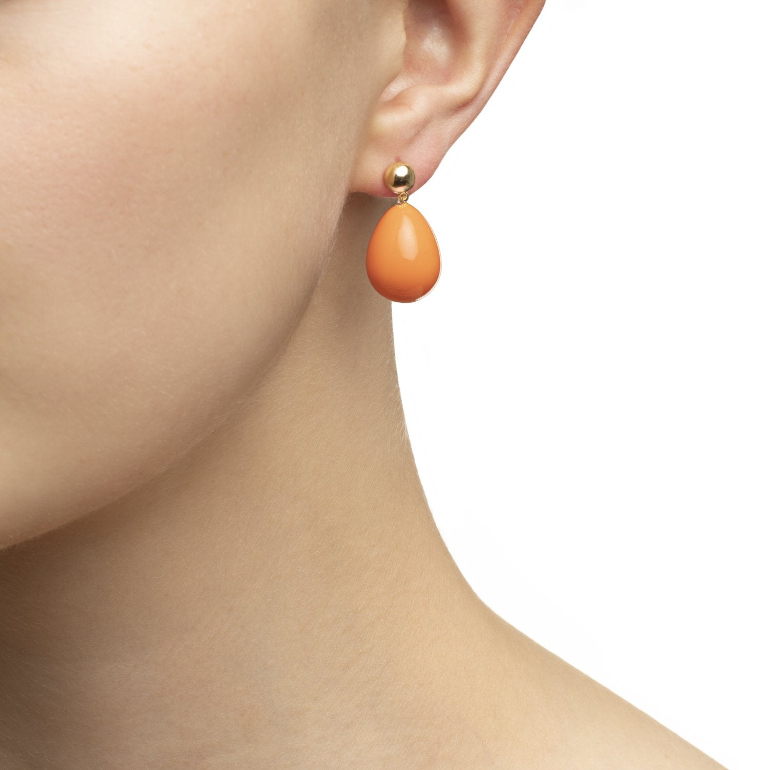 Orange Mini Drop Earrings