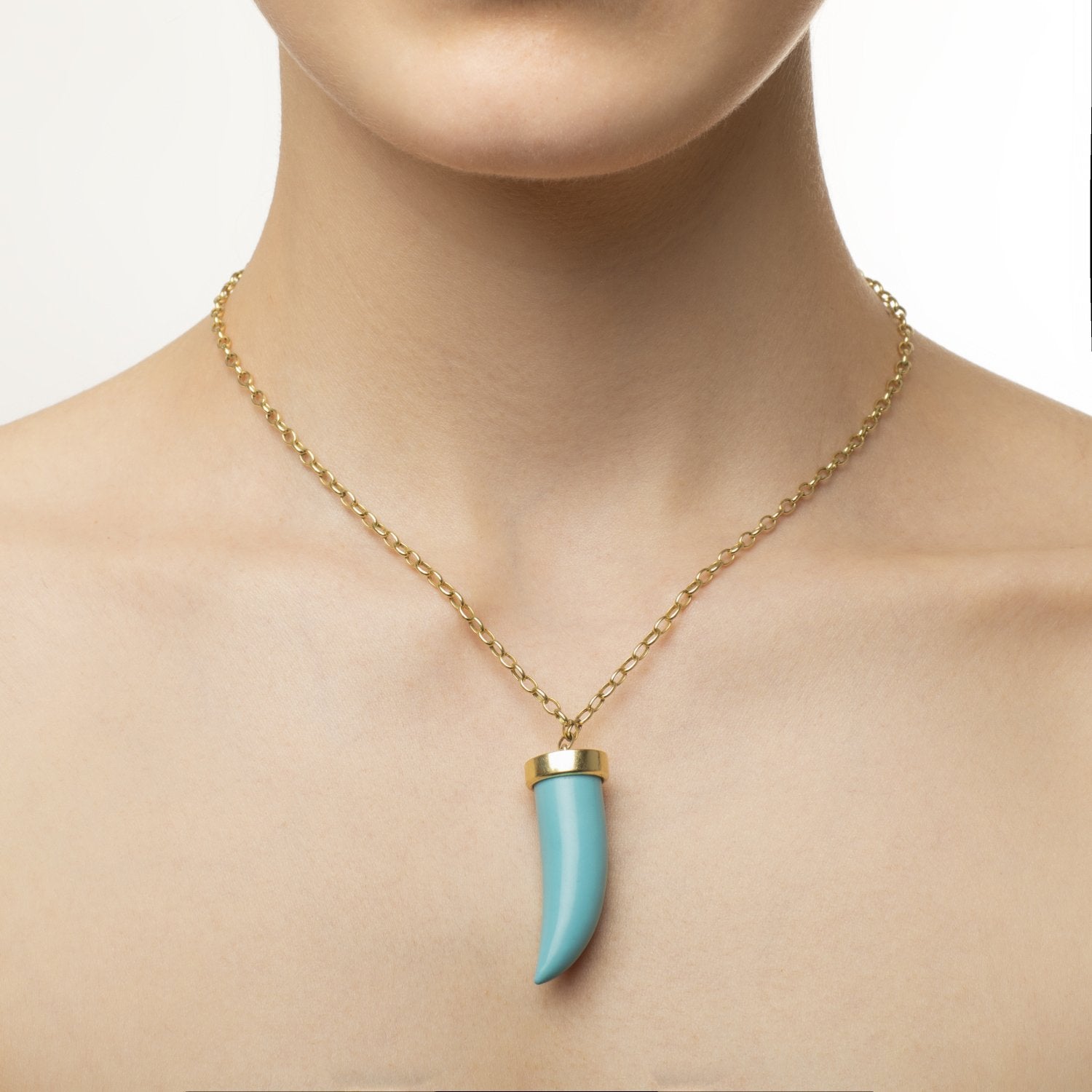 Turquoise Fang Necklace