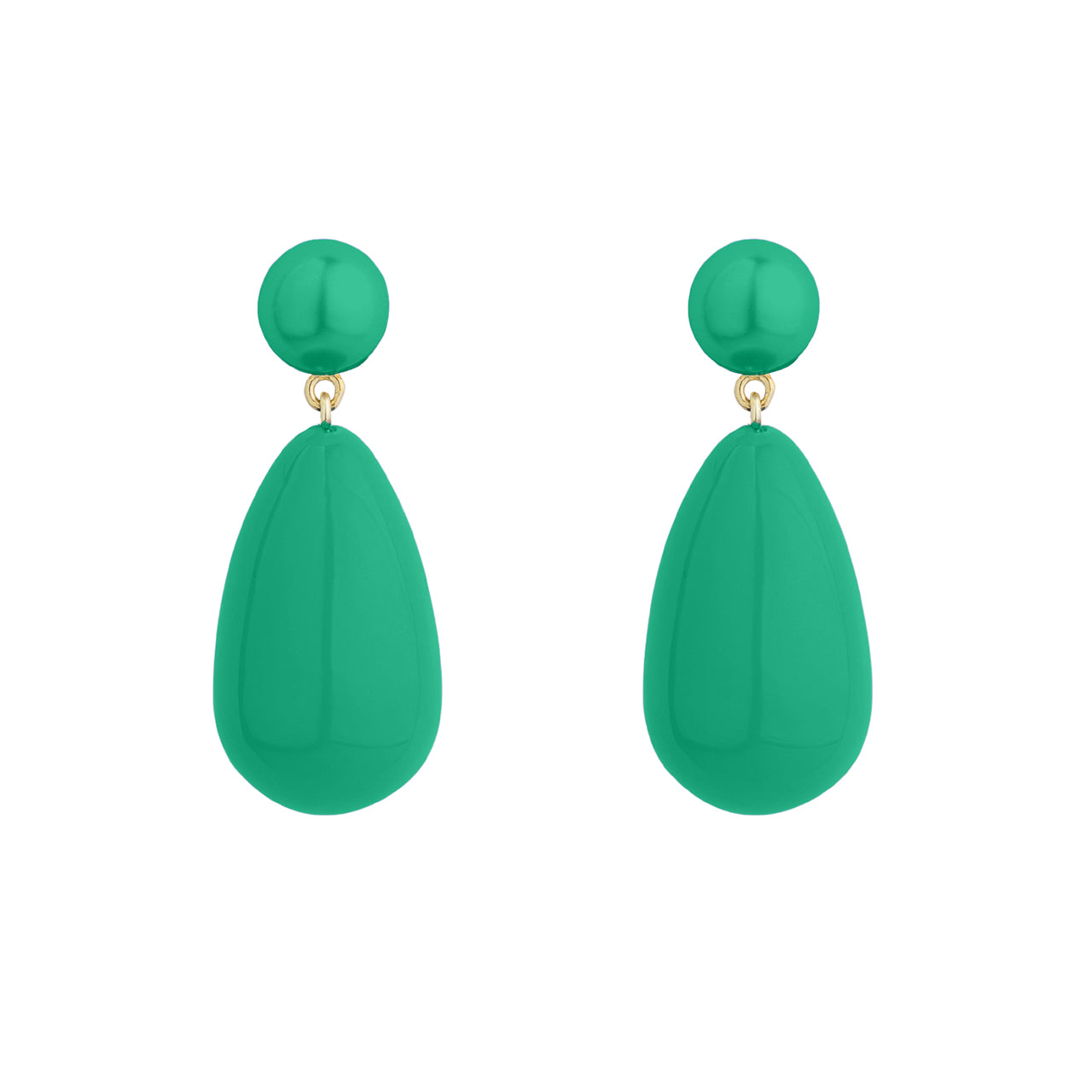 Green Drop Earrings