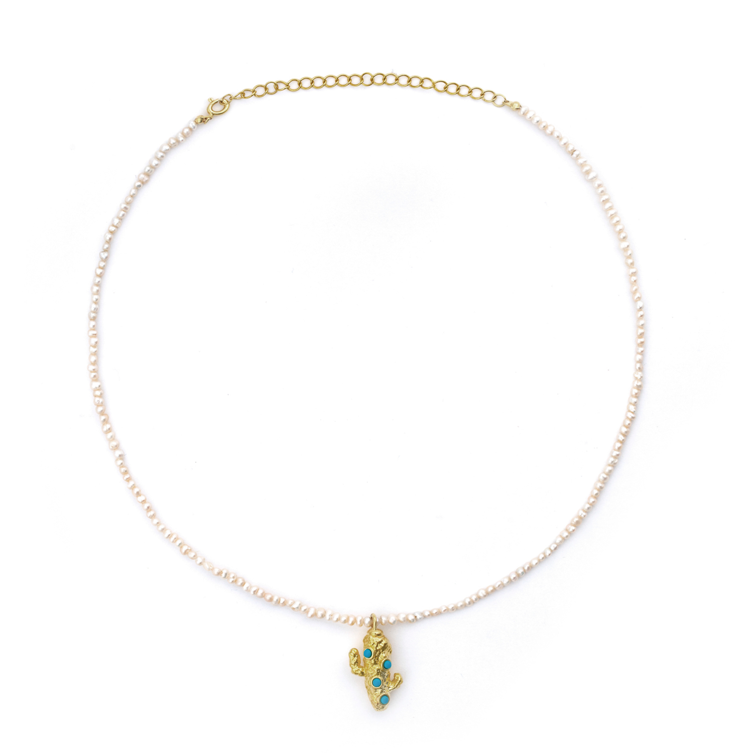 Golden Cactus Necklace
