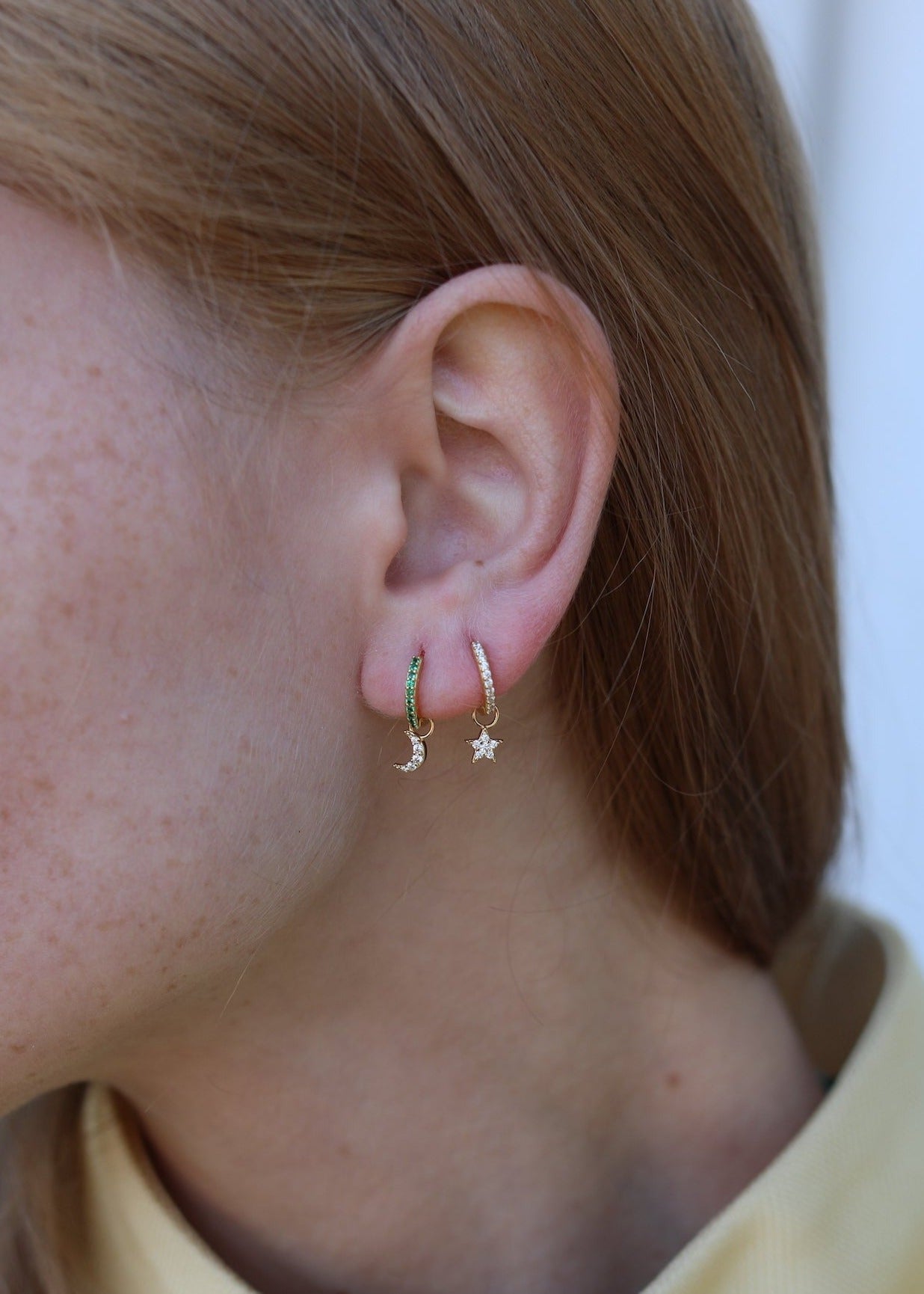 Moon Hoop Earring