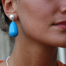 Load image into Gallery viewer, Blue Drop Earrings
