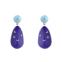 Load image into Gallery viewer, Blue Galaxy Drop Earrings
