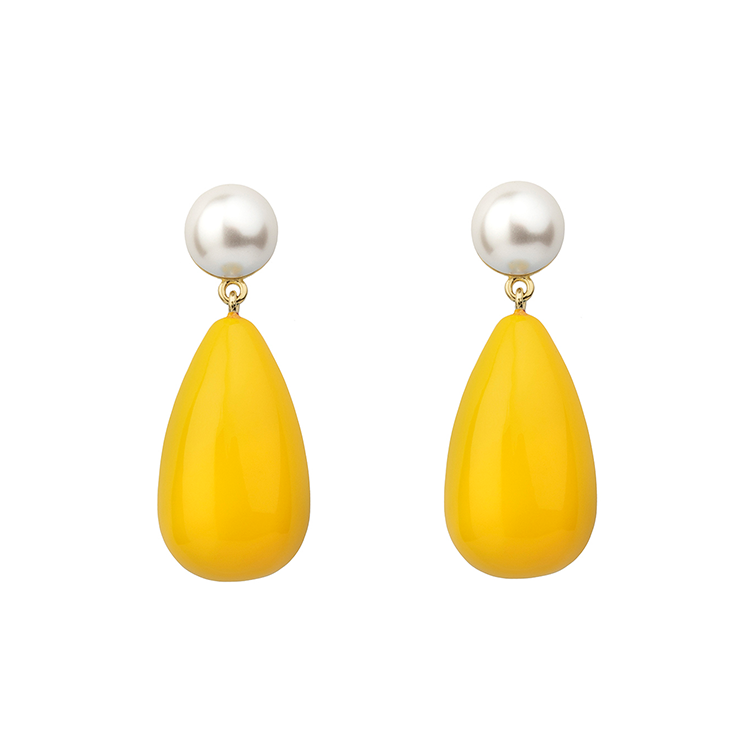 Yellow Drop earrings