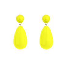 Load image into Gallery viewer, Neon Yellow Drop Earrings
