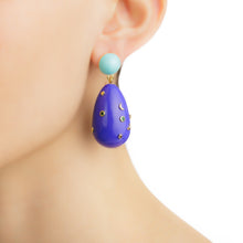 Load image into Gallery viewer, Blue Galaxy Drop Earrings
